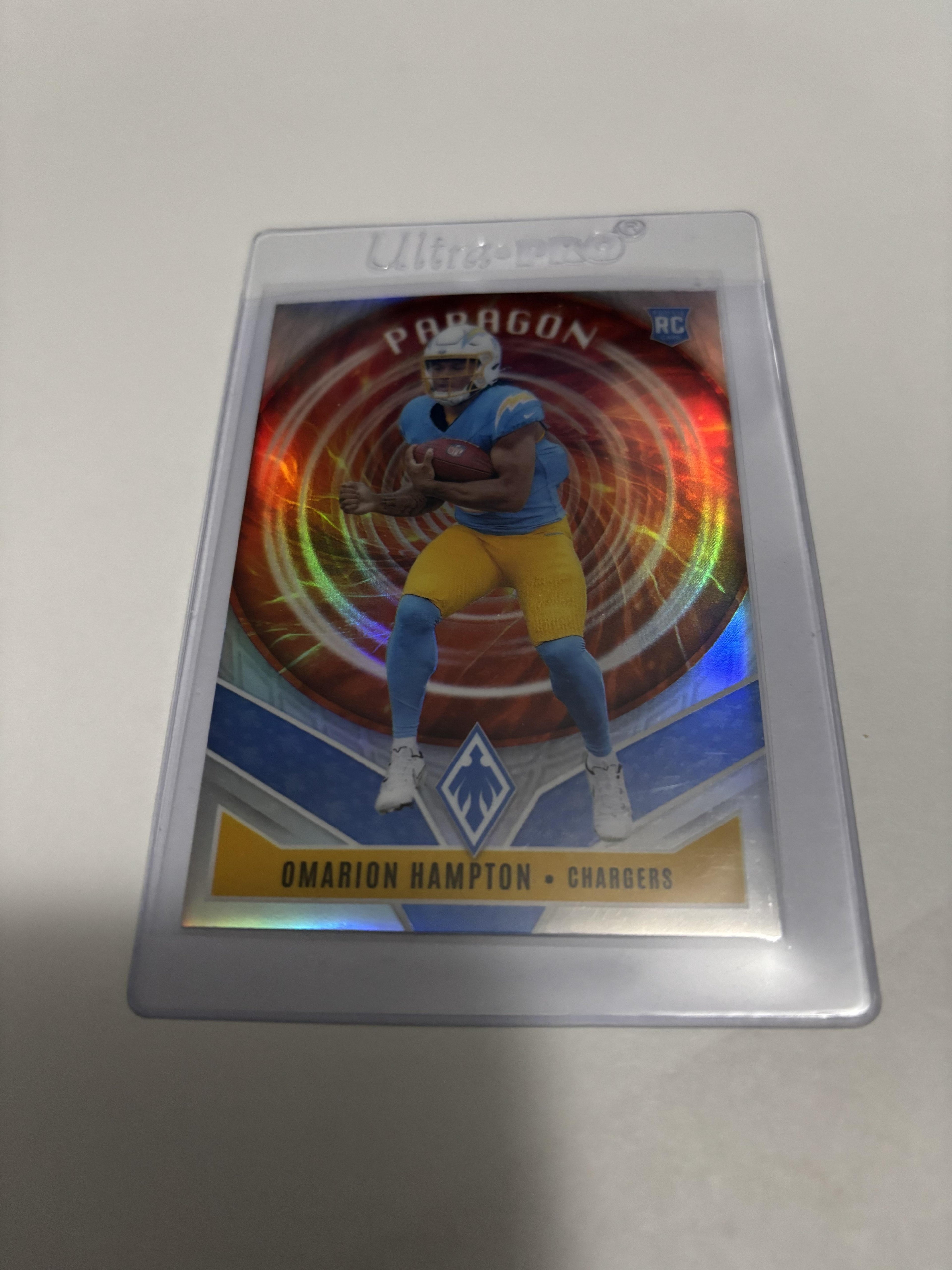2025 Panini Phoenix Omarion Hampton Paragon Prizm RC #9 Chargers