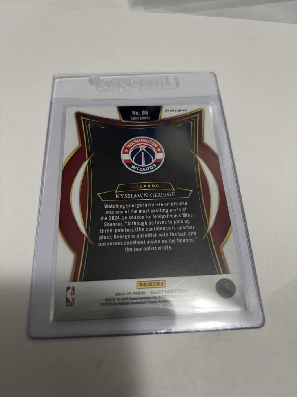 2024-25 Panini Select Kyshawn George Orange Flash Prizm RC #85 Concourse