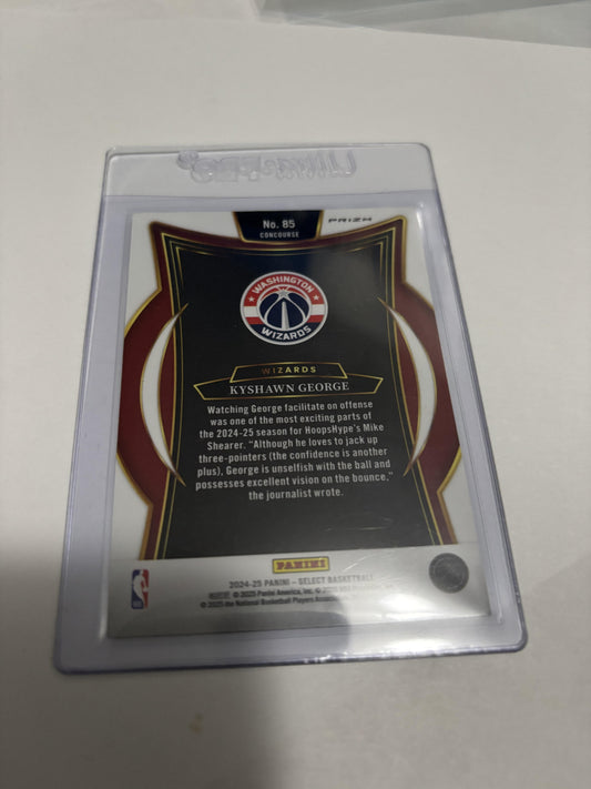 2024-25 Panini Select Kyshawn George Orange Flash Prizm RC #85 Concourse