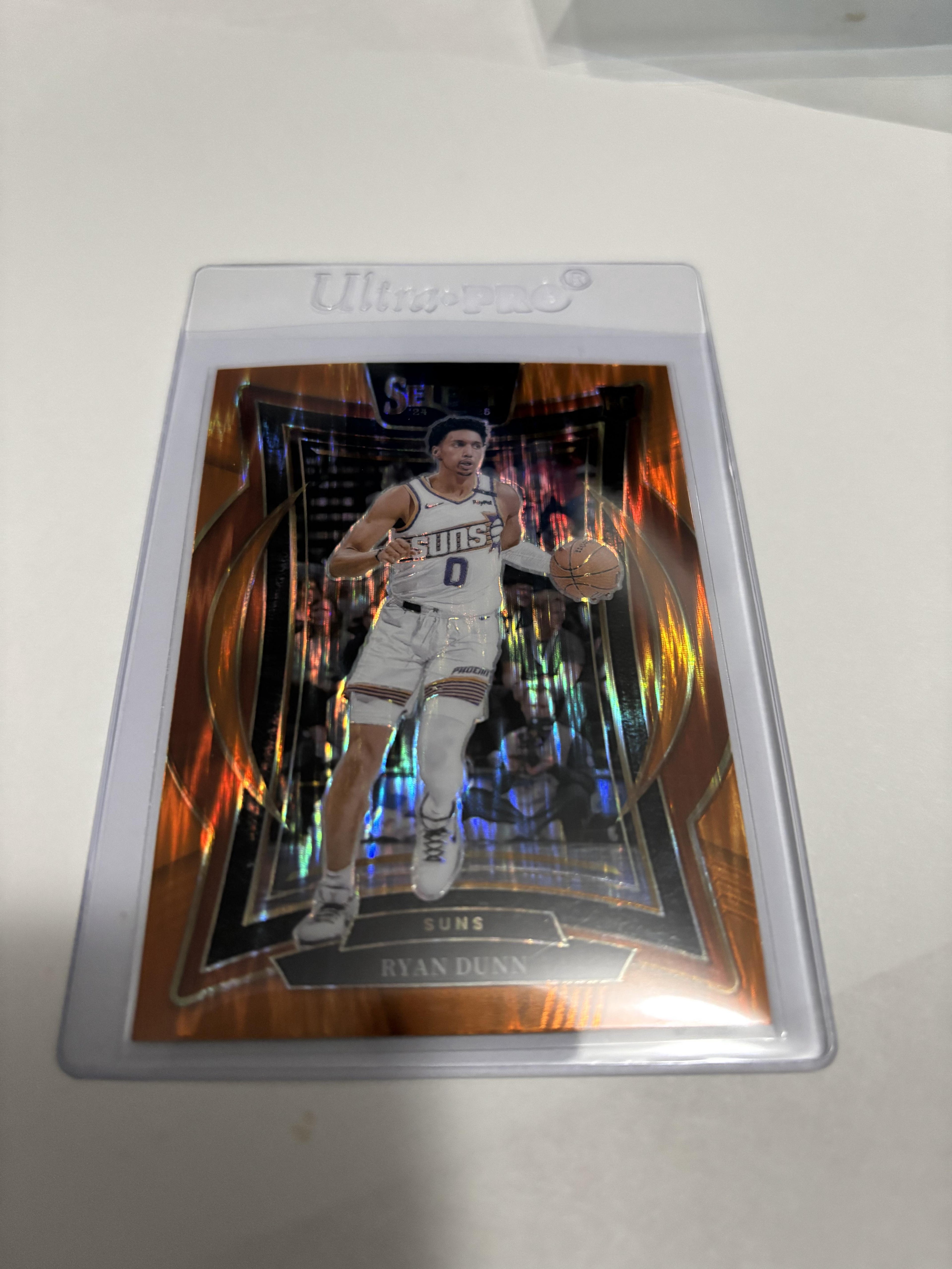 2024-25 Panini Select Ryan Dunn Orange Flash Prizm RC #100 Concourse Suns