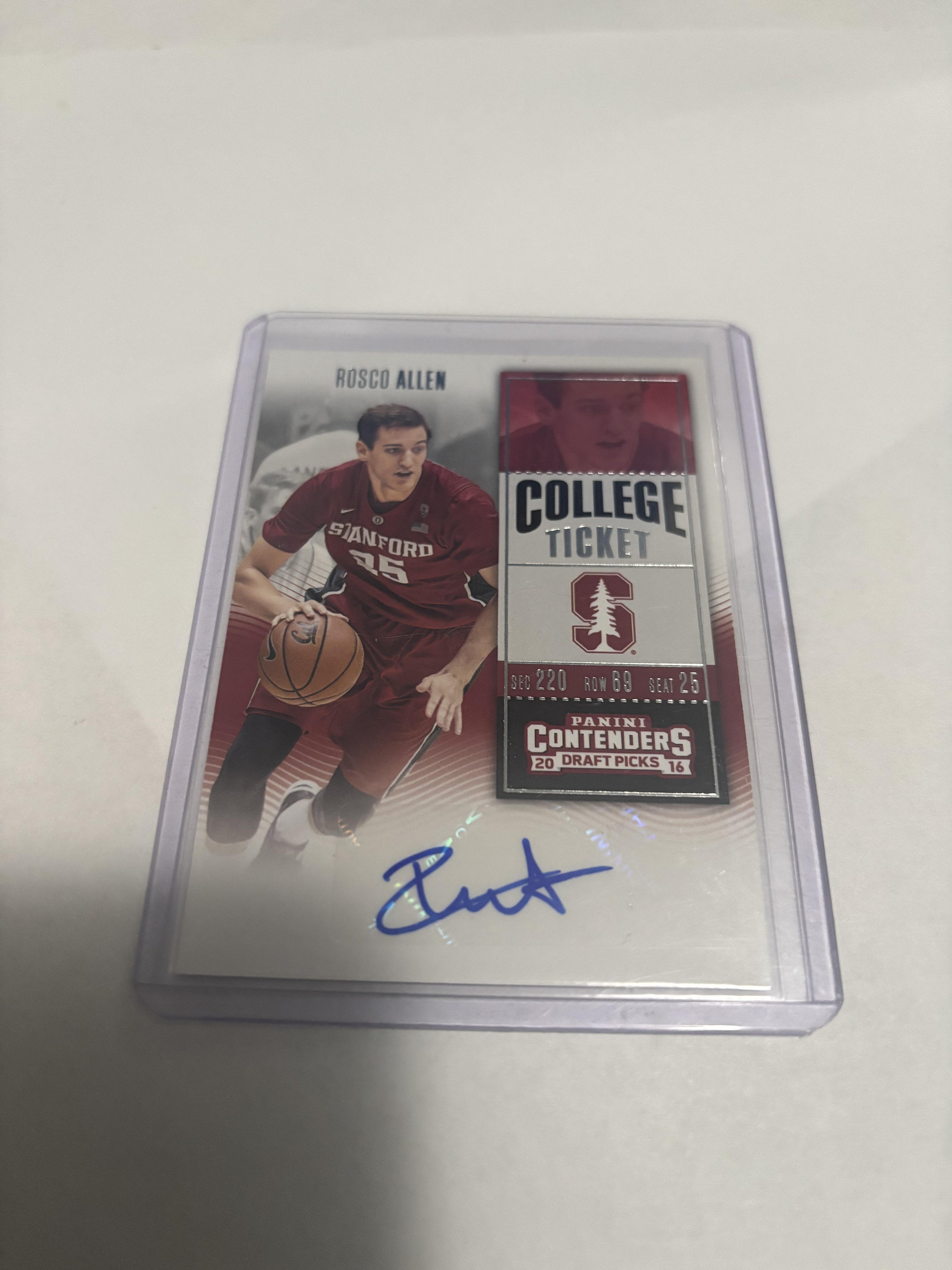 2016-17 Panini Contenders Draft Picks Rosco Allen College Ticket Auto #153 RC