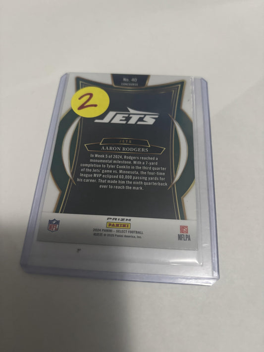 2024 Panini Select Aaron Rodgers #40 Tie-Dye Prizm Jets SSP