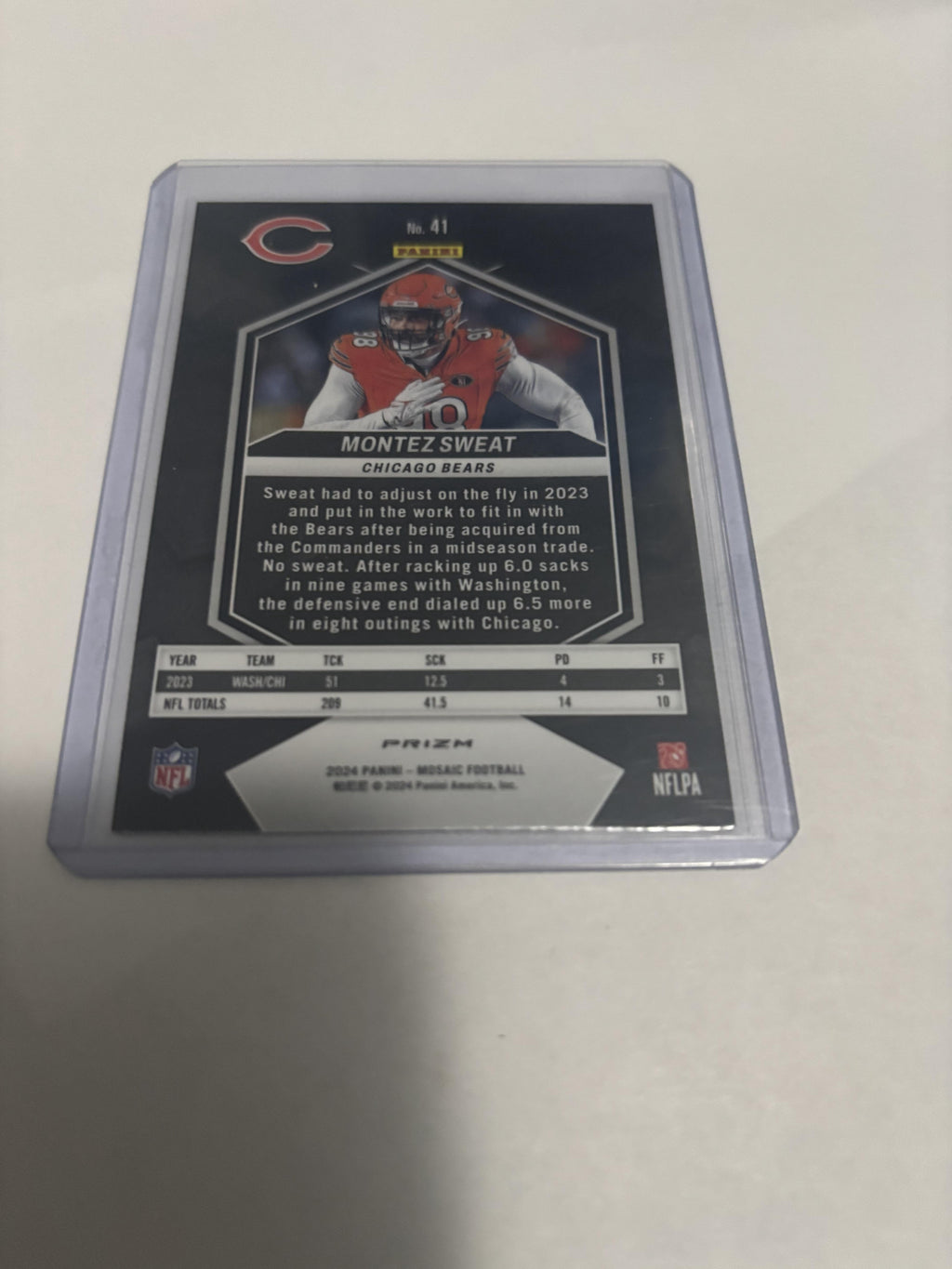 2024 Panini Mosaic Montez Sweat #41 Honeycomb Prizm SSP Case Hit Bears