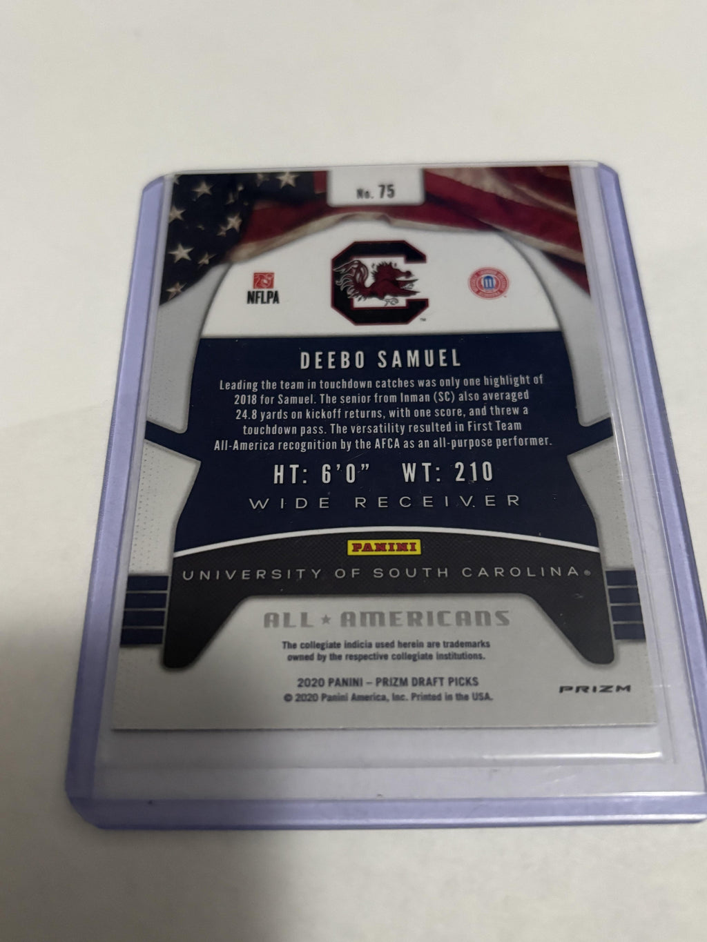 2020 Panini Prizm Draft Picks Deebo Samuel All Americans Prizm #75