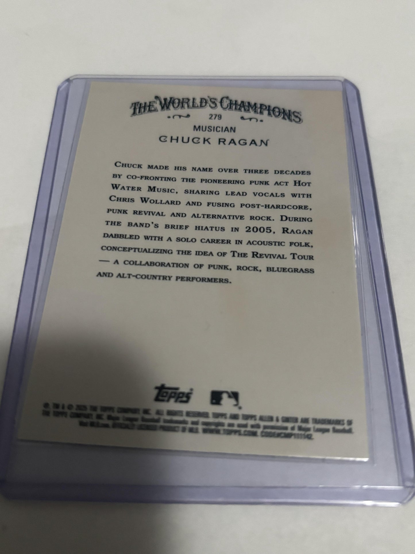 2025 Topps Allen & Ginter #279 Chuck Ragan Chrome Refractor