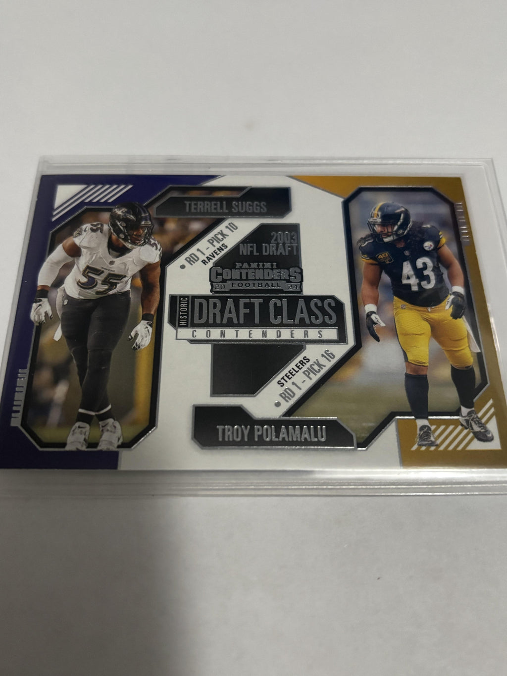 2024 Panini Contenders Historic Draft Class Suggs/Polamalu #20 HOF