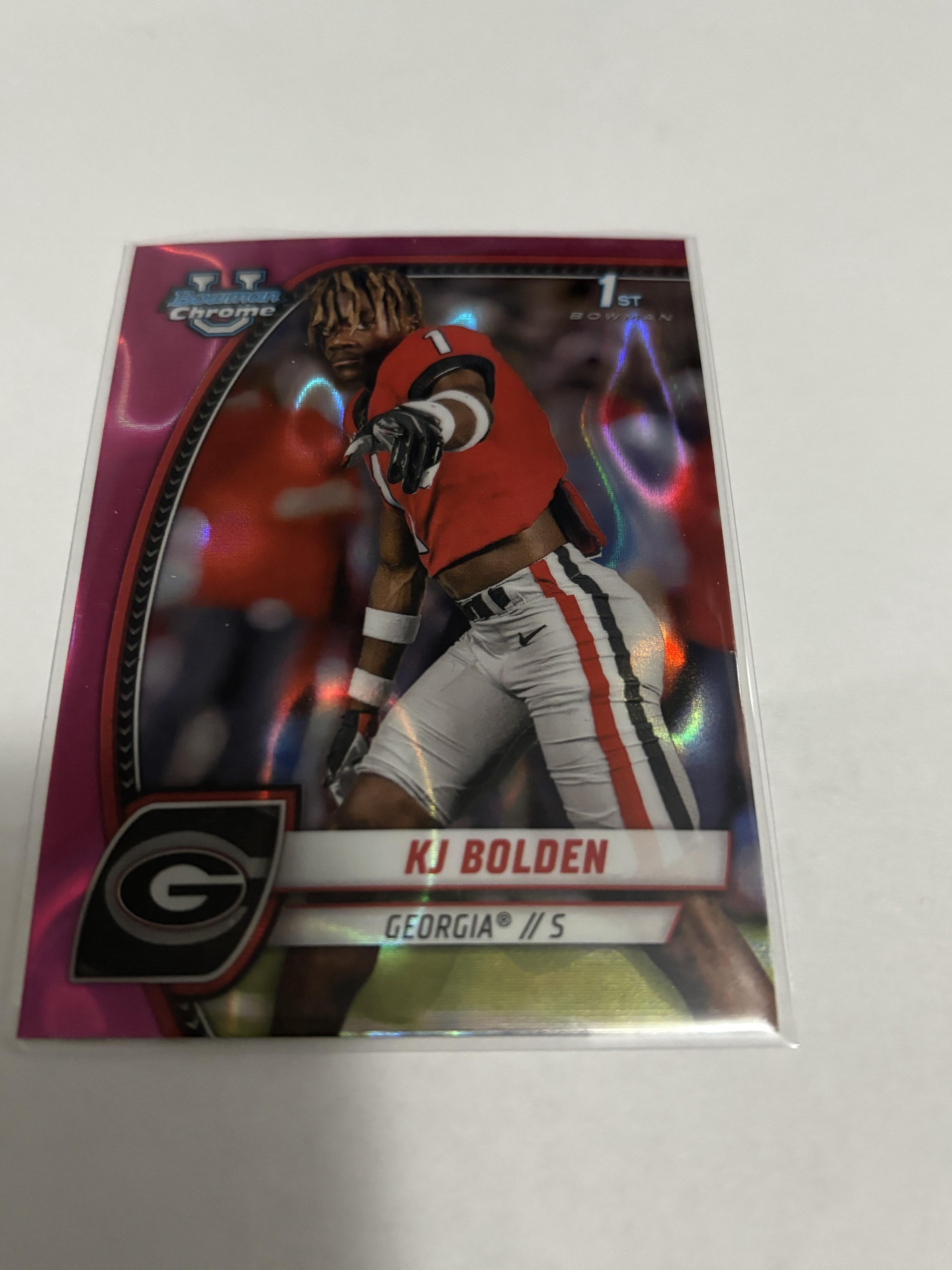 2024 Bowman Chrome University KJ Bolden 1st Bowman Pink Refractor #115