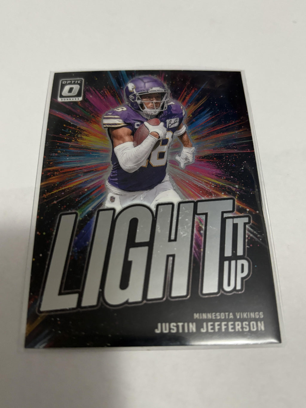 2024 Donruss Optic Light It Up Justin Jefferson #14 Minnesota Vikings Insert