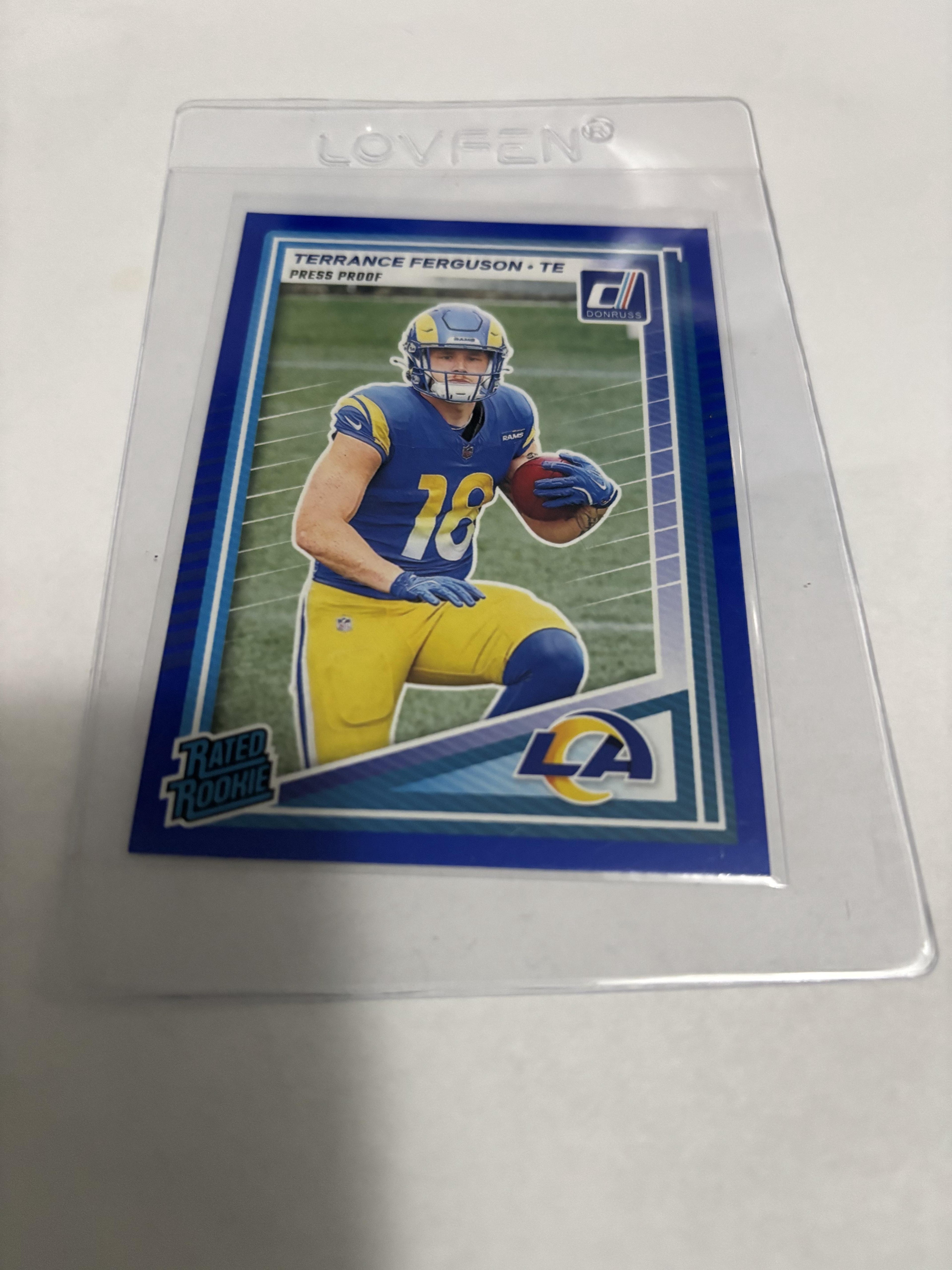 2025 Donruss Terrance Ferguson #323 Rated Rookie Press Proof Blue Rams RC