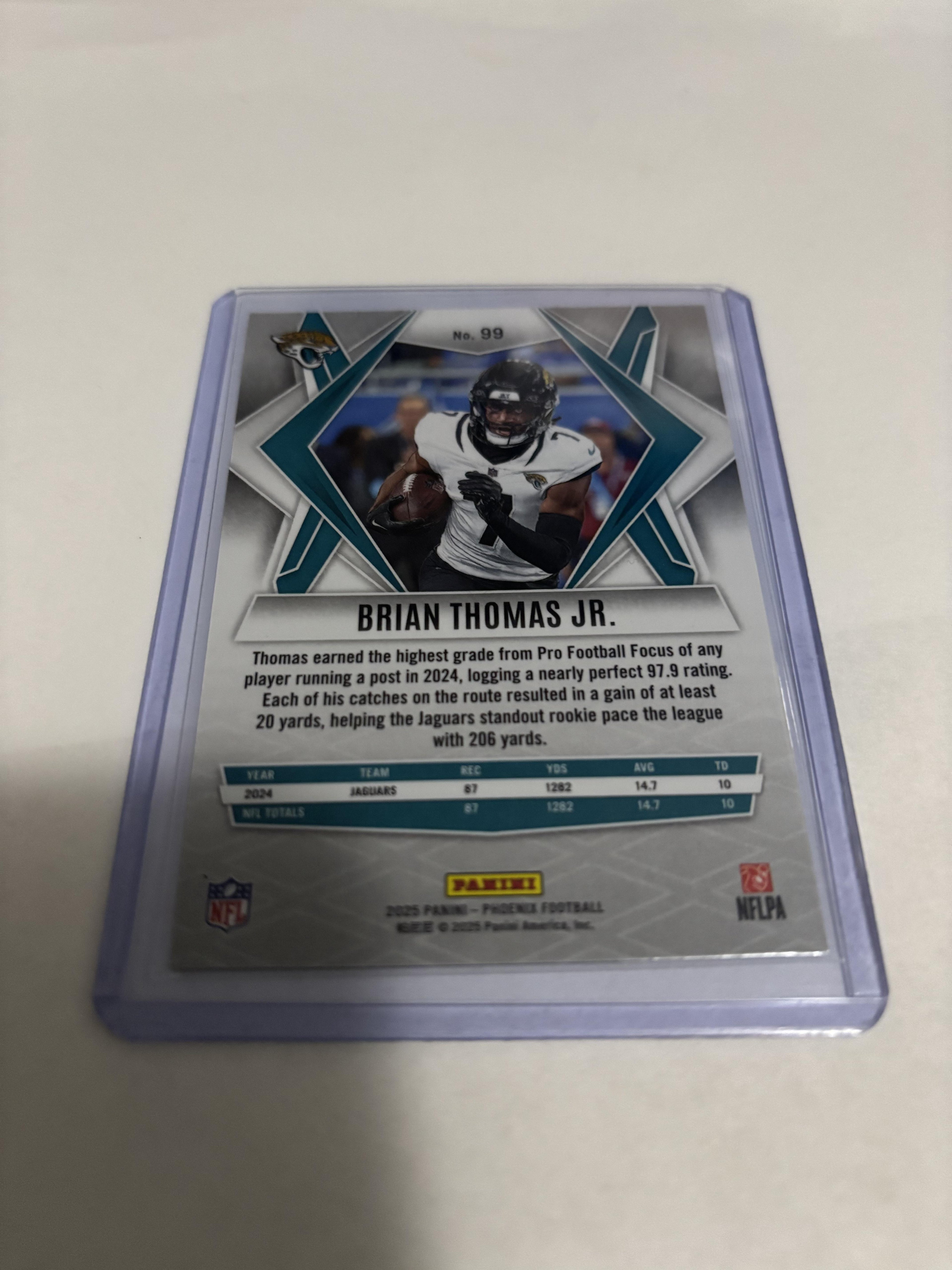 2025 Panini Phoenix Brian Thomas Jr. #99 Snowflake Parallel Jaguars