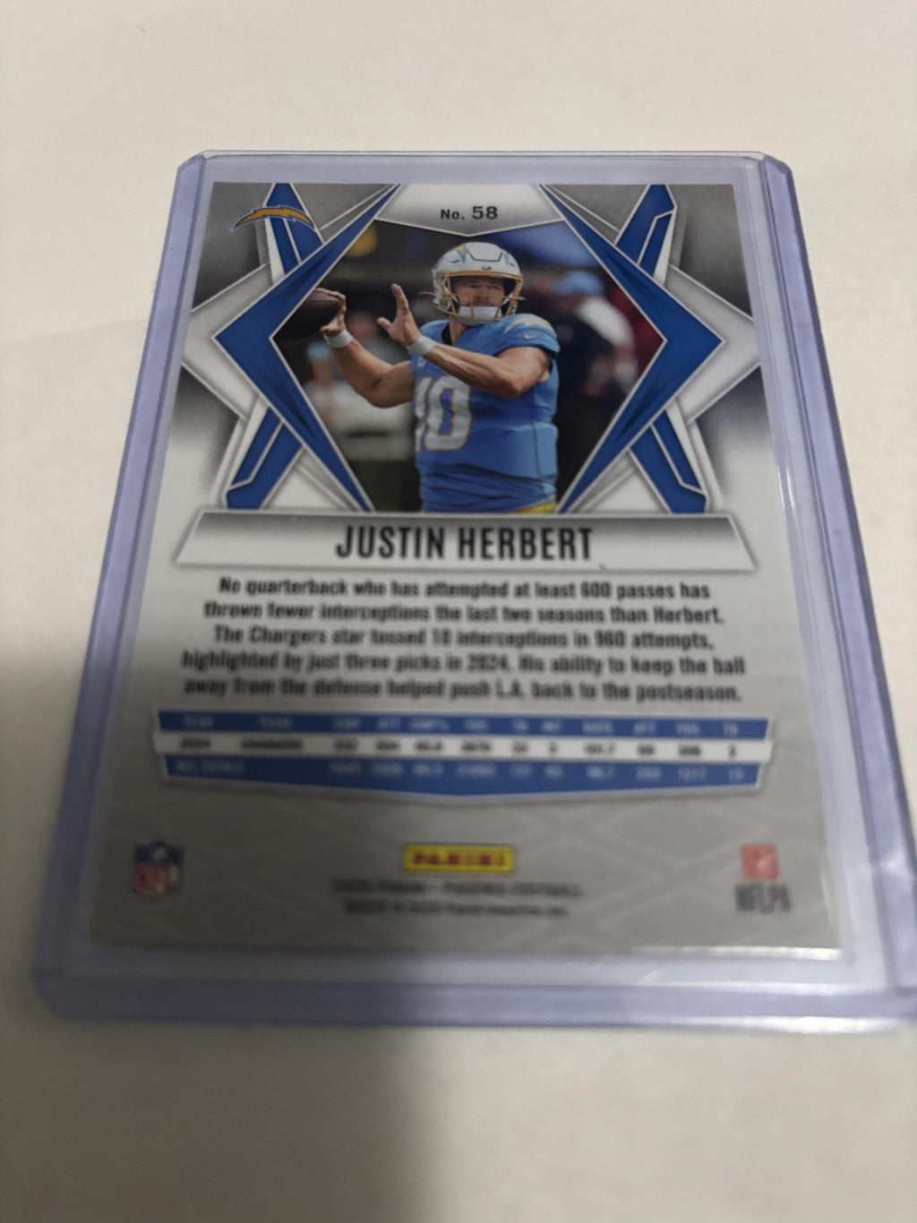 2025 Panini Phoenix Justin Herbert Snowflake Prizm #58 Chargers SSP