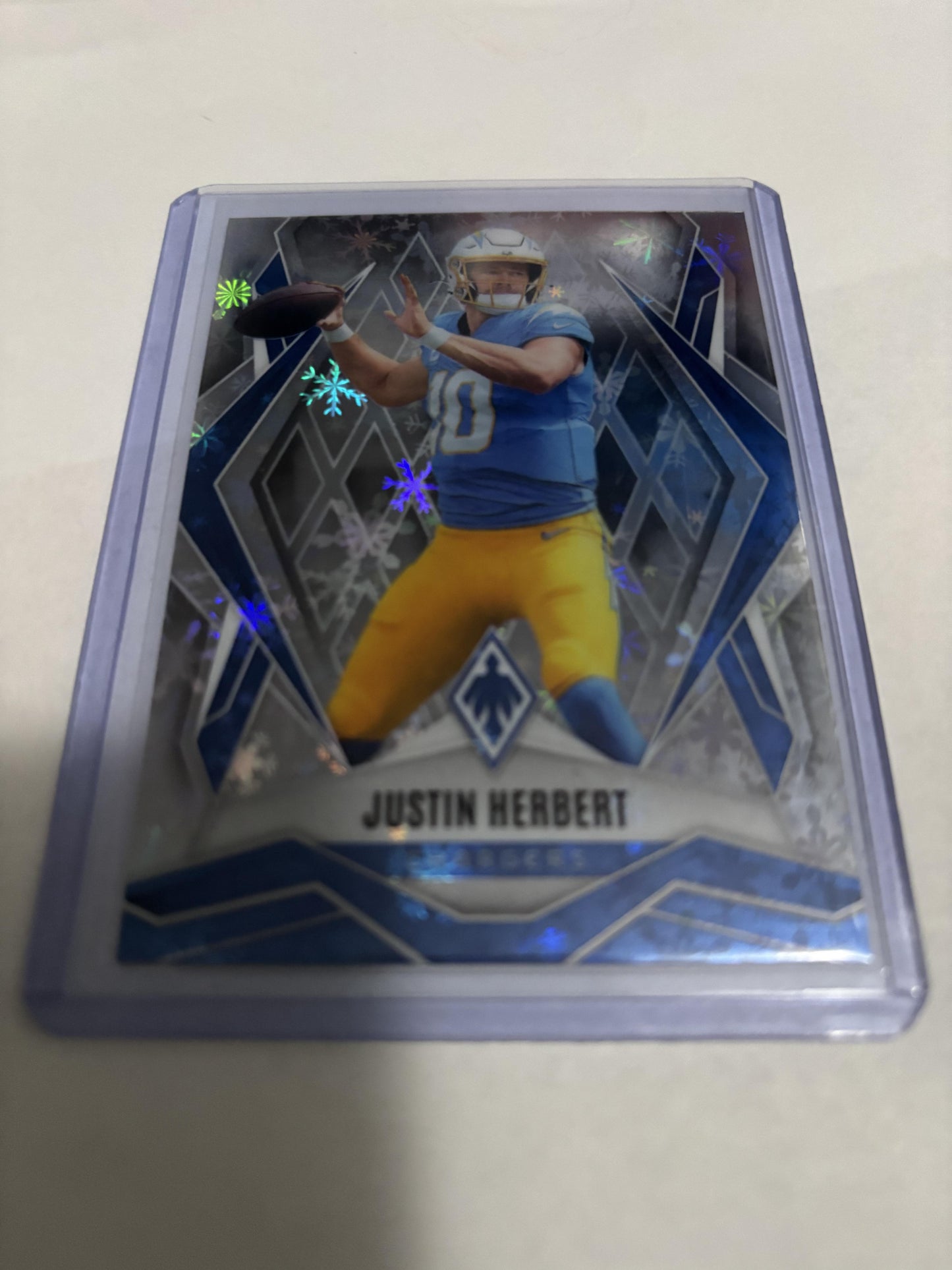 2025 Panini Phoenix Justin Herbert Snowflake Prizm #58 Chargers SSP