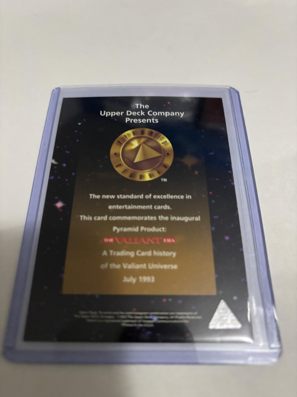 1993 Upper Deck The Valiant Era Logo Hologram Rare Insert Card Vintage