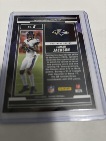2025 Panini Mosaic Lamar Jackson Touchdown Masters #5 Baltimore Ravens