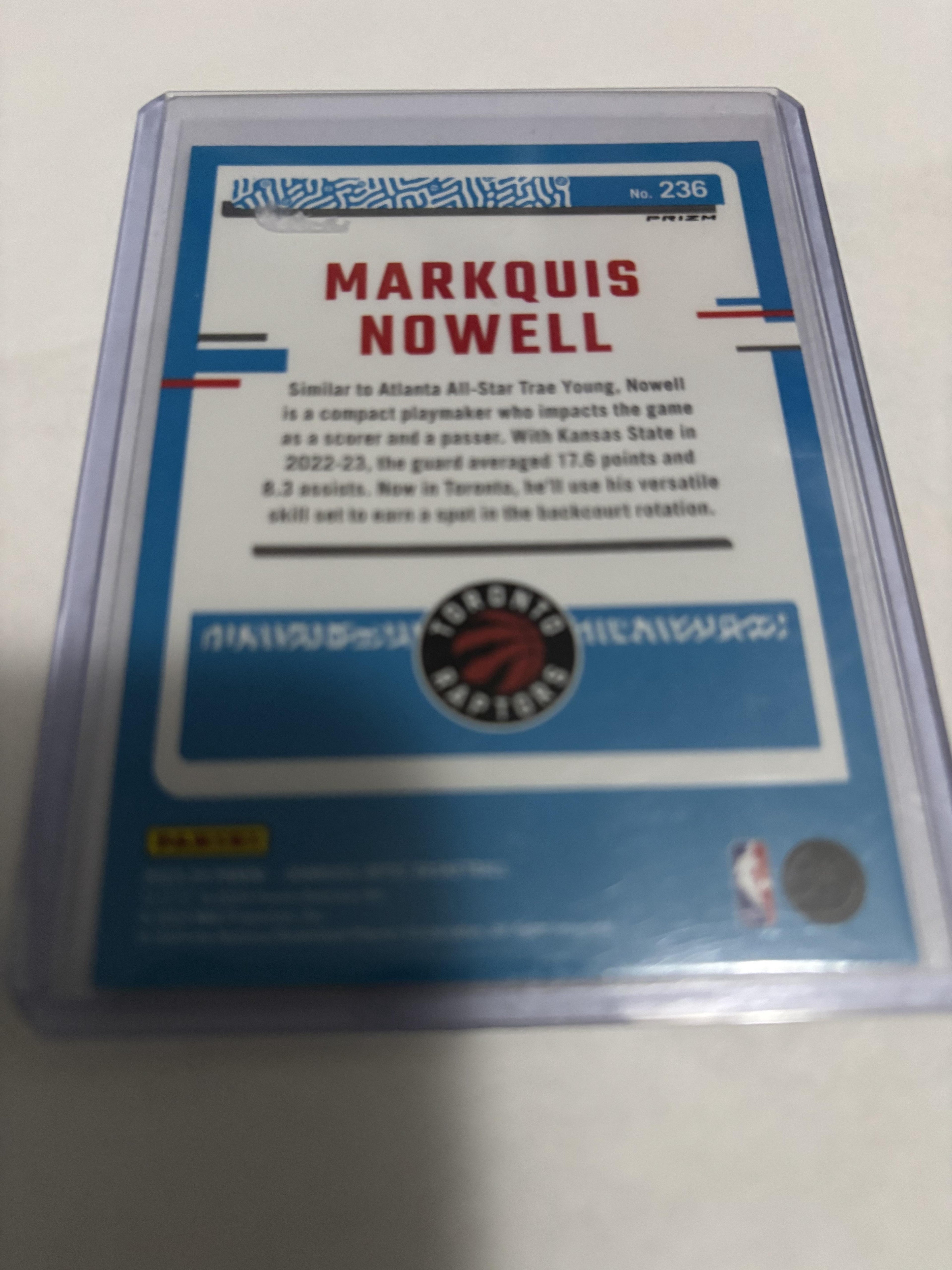 2023-24 Donruss Optic Markquis Nowell Rated Rookie Blue Velocity #236 RC
