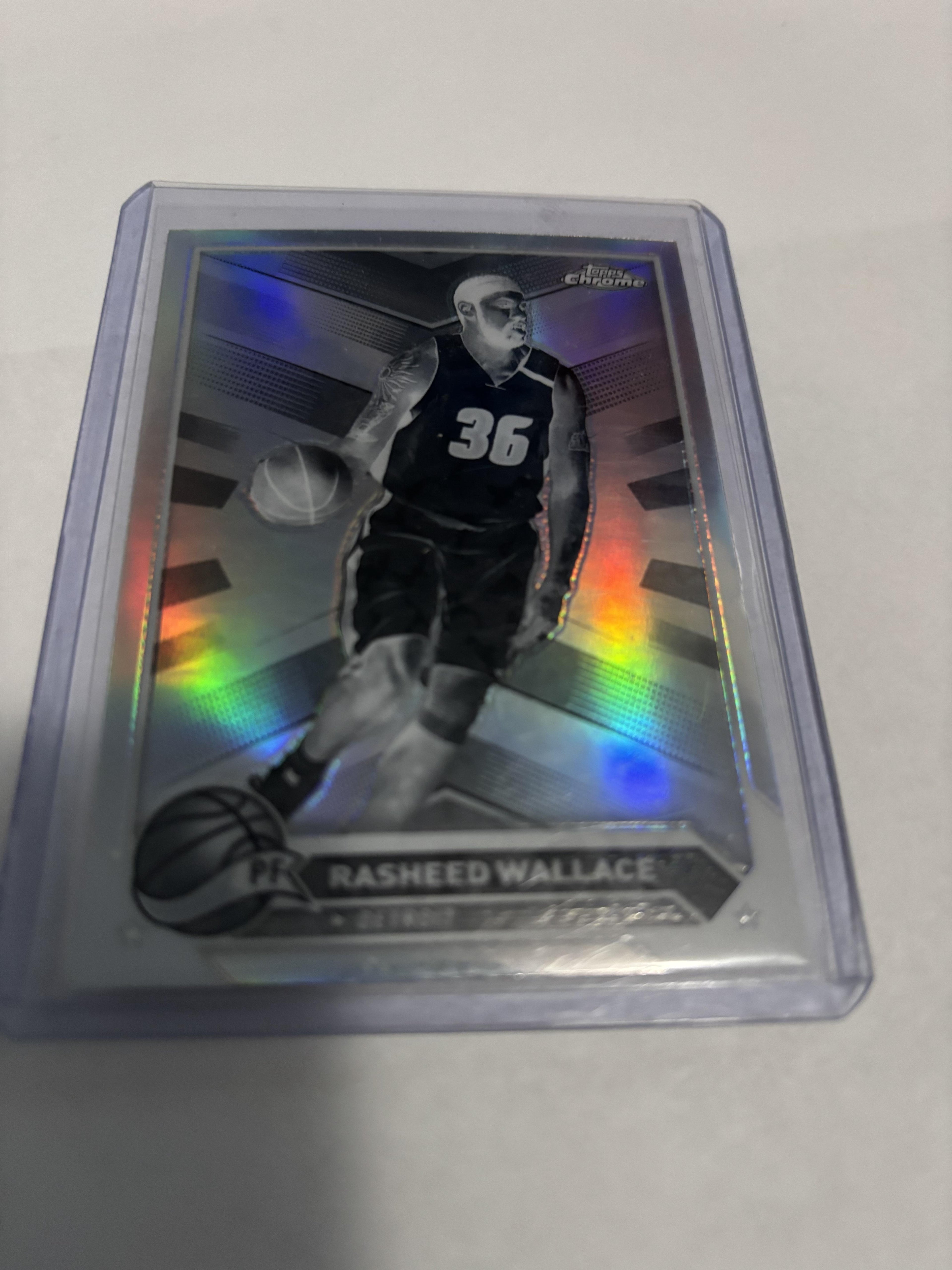 2024 Topps Chrome Rasheed Wallace Silver Refractor #19 Detroit Pistons