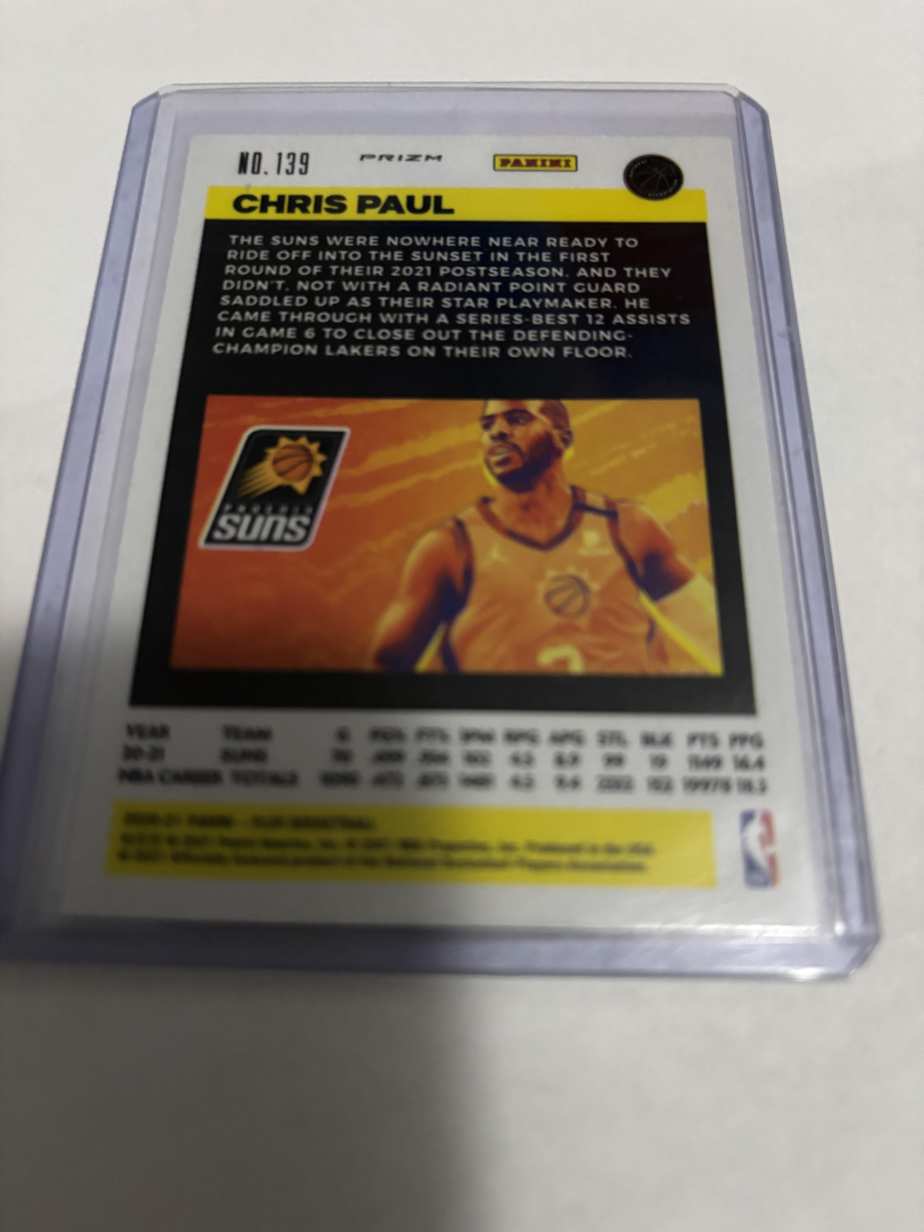 2021-22 Panini Flux Chris Paul Silver Prizm #139 Phoenix Suns Card