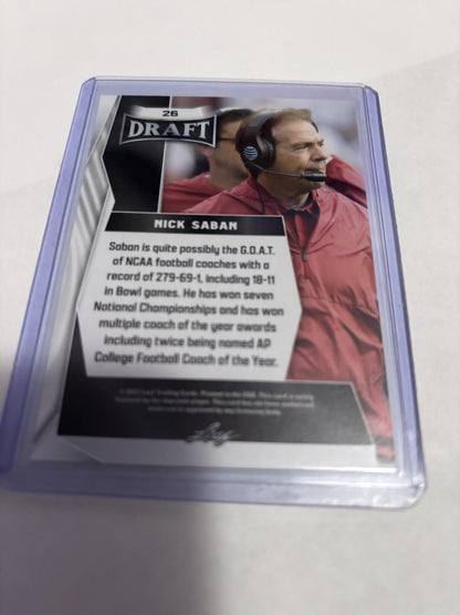 2023 Leaf Draft Nick Saban #26 Alabama Crimson Tide Coaching Legend