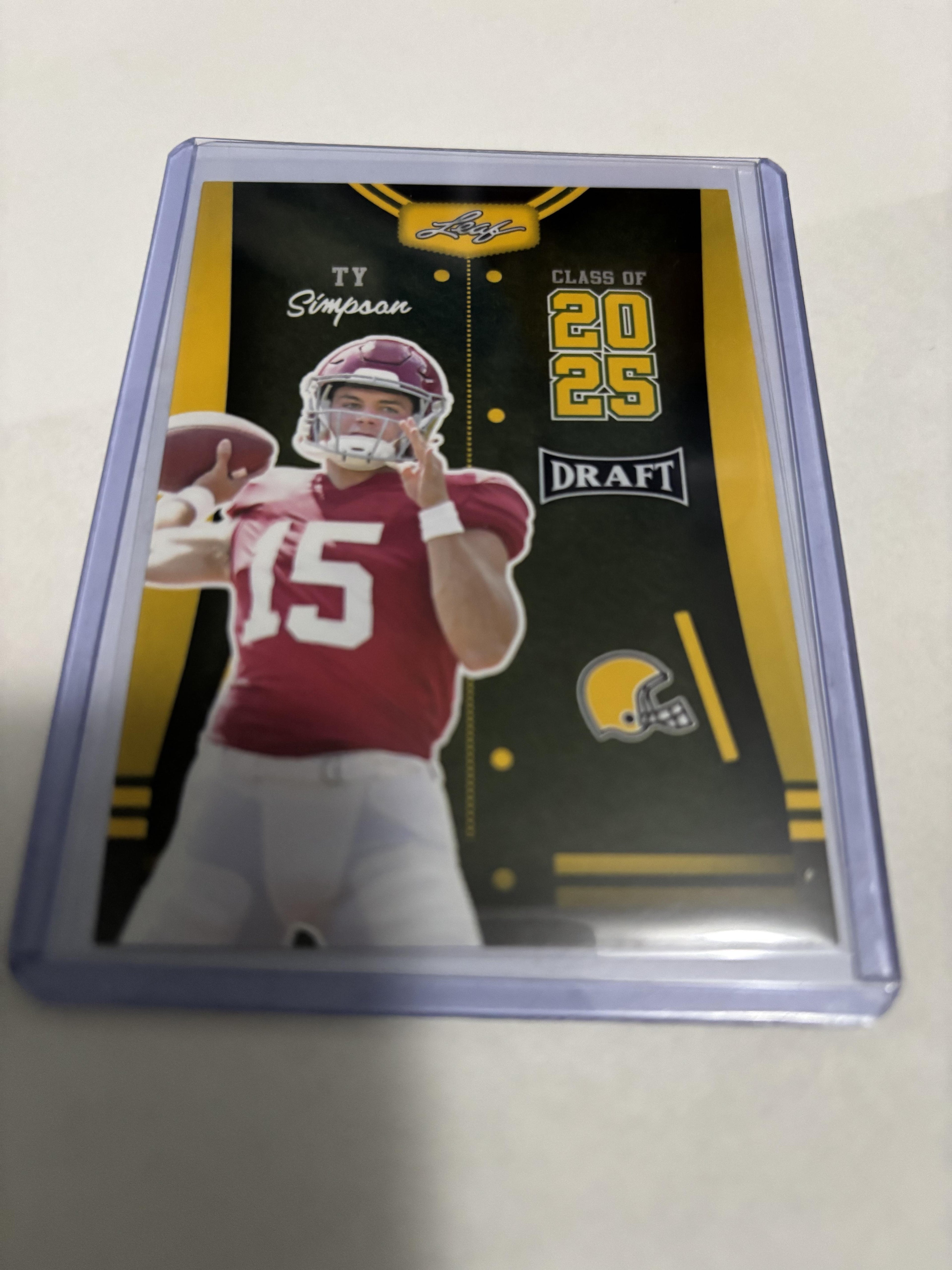 Ty Simpson 2023 Leaf Draft #85 Class of 2025 RC Alabama Crimson Tide