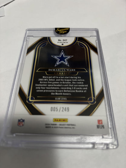 DeMarcus Ware 2024 Panini Select Red Disco Prizm #247 Serial Numbered 005/249
