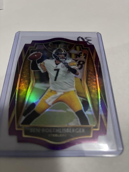 2020 Panini Select #107 Ben Roethlisberger Blue Prizm Die Cut