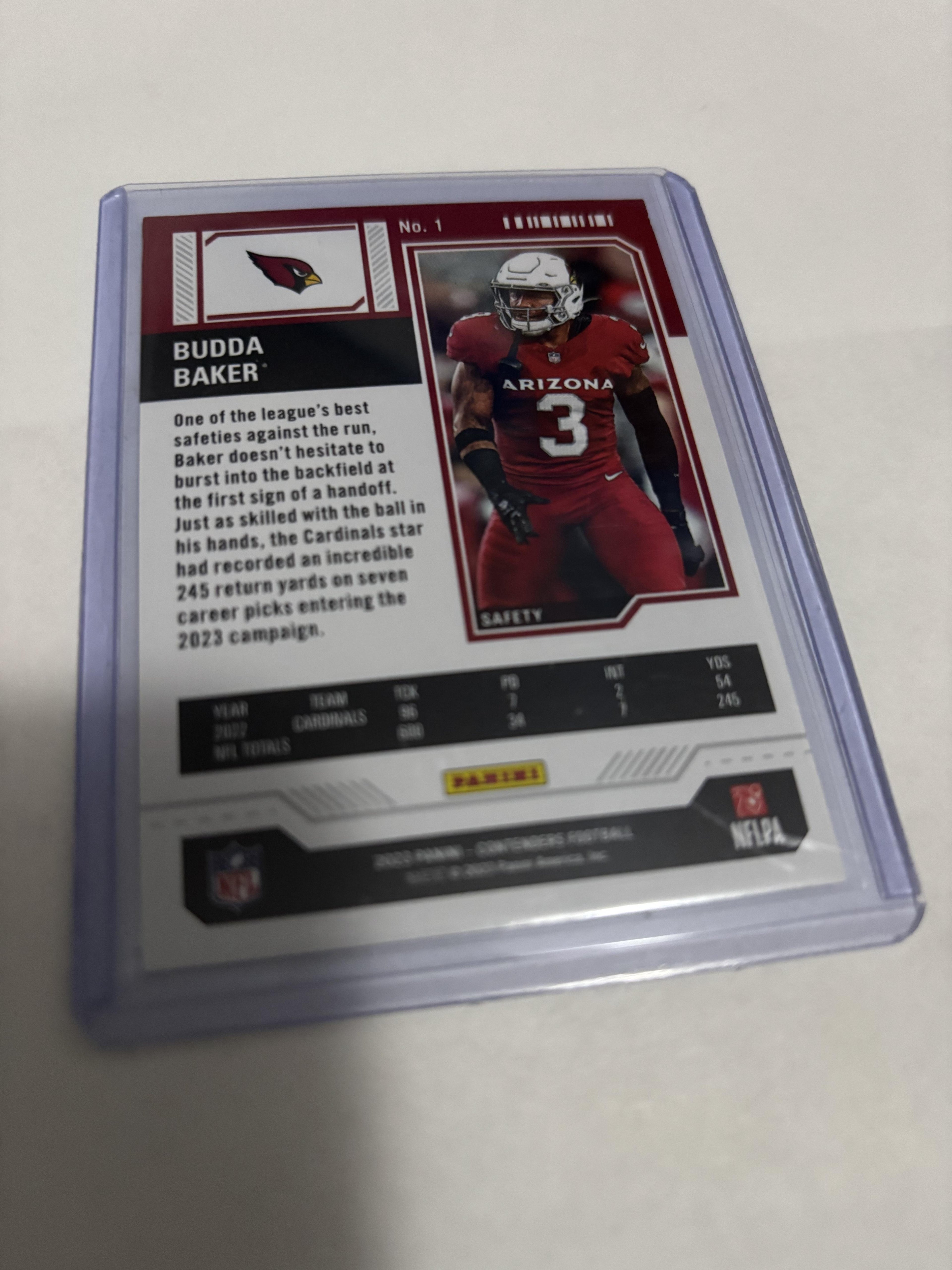 Budda Baker 2023 Panini Contenders Midfield Ticket /50 Arizona Cardinals #1