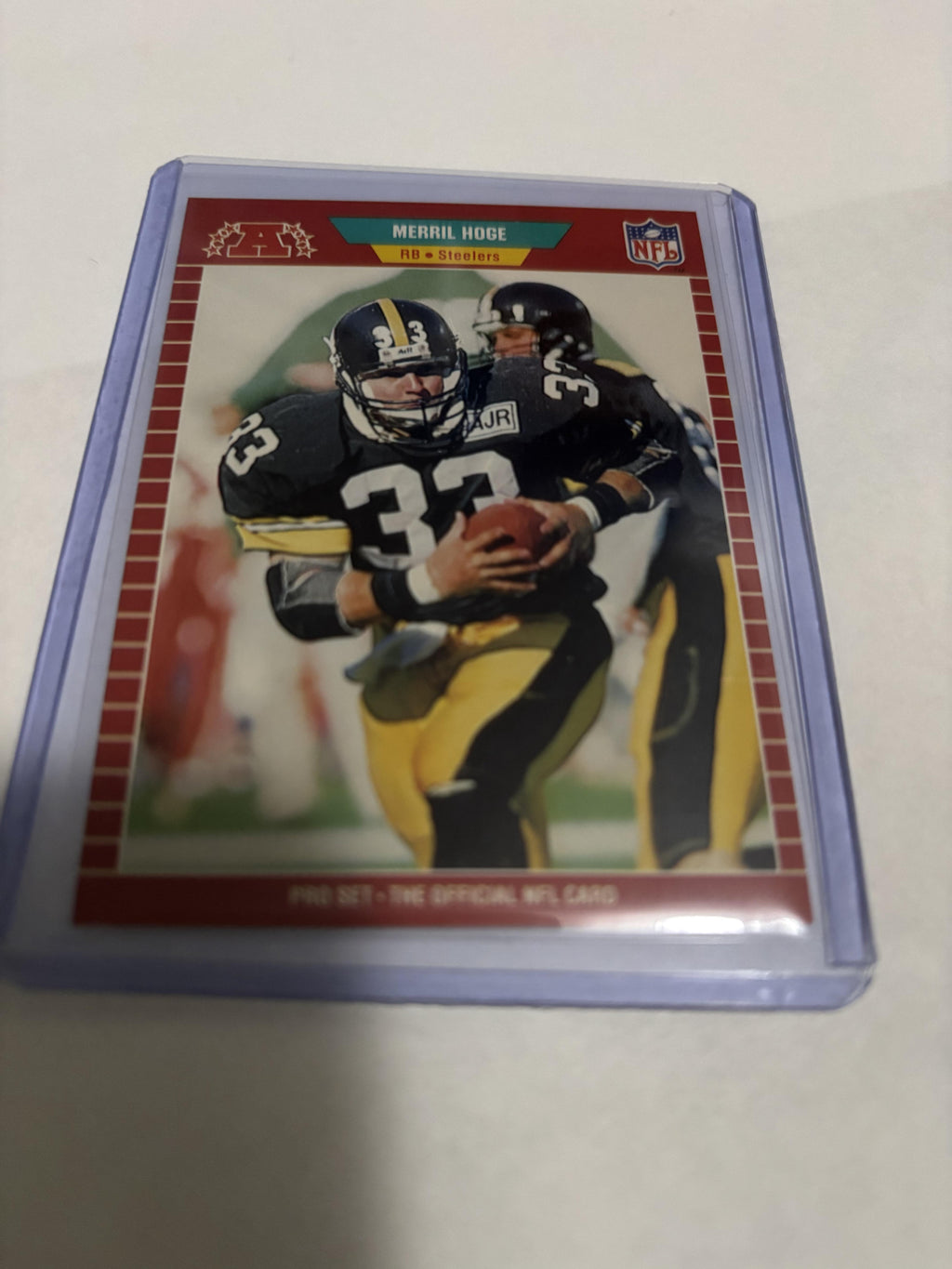 Merril Hoge 1989 Pro Set #348  Pittsburgh Steelers