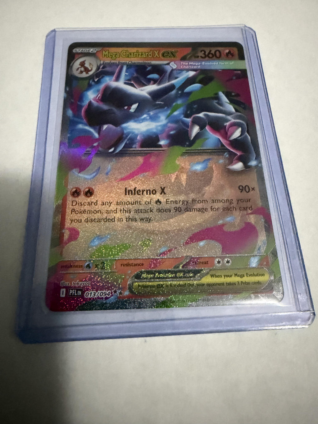 Mega Charizard X ex 013/094 - Phantasmal Flames - Double Rare Holo - Pokemon TCG