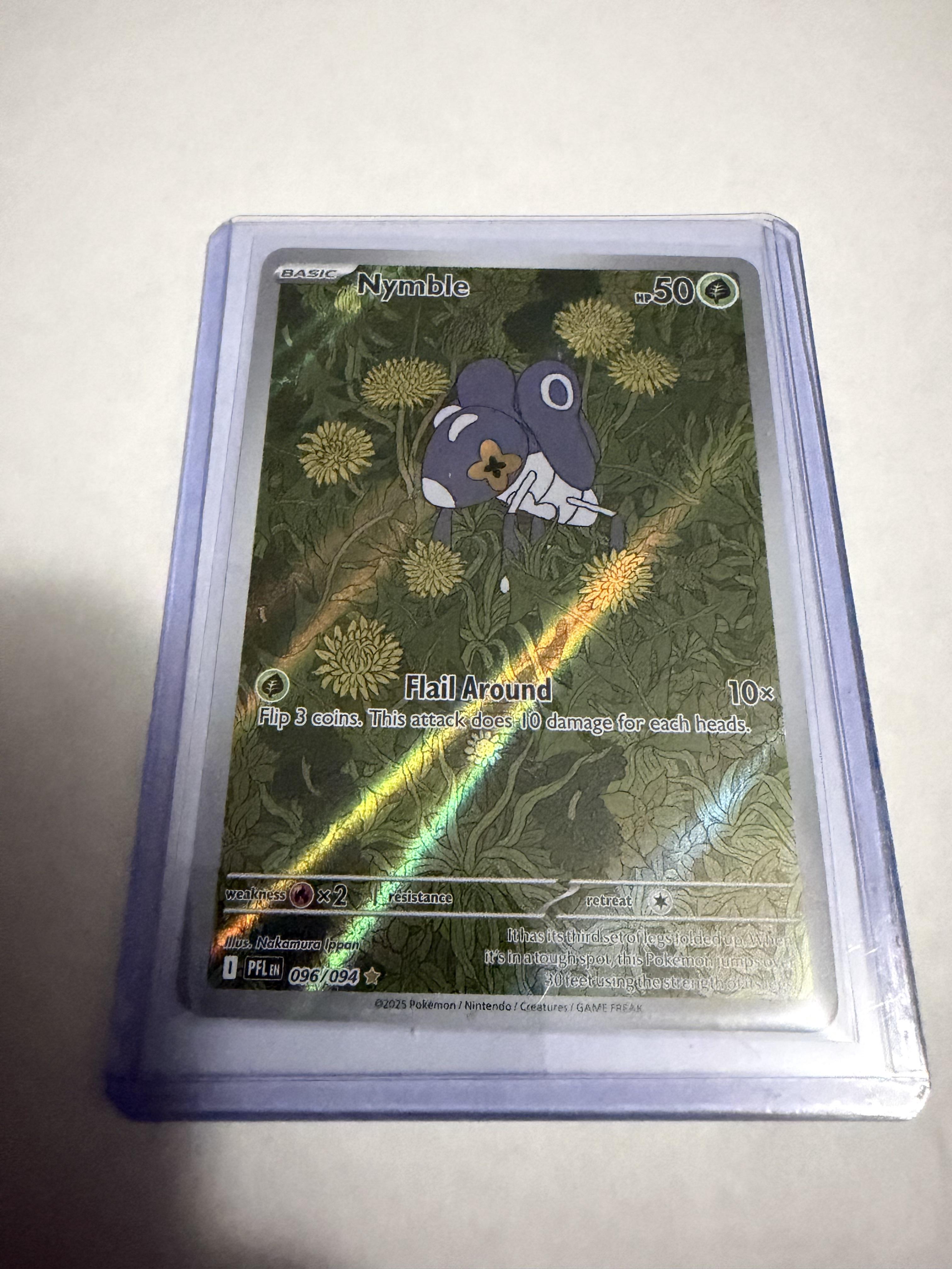 2025 Pokemon Nymble 096/094 Illustration Rare Phantasmal Flames PFL Holo
