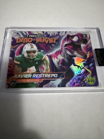 2025 Wild Card Dino-Might Xavier Restrepo /15 Pro-Look Alumination RC