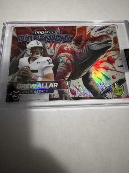 2025 Wild Card Dino-Might Drew Allar /15 Pro-Look Alumination PSU RC