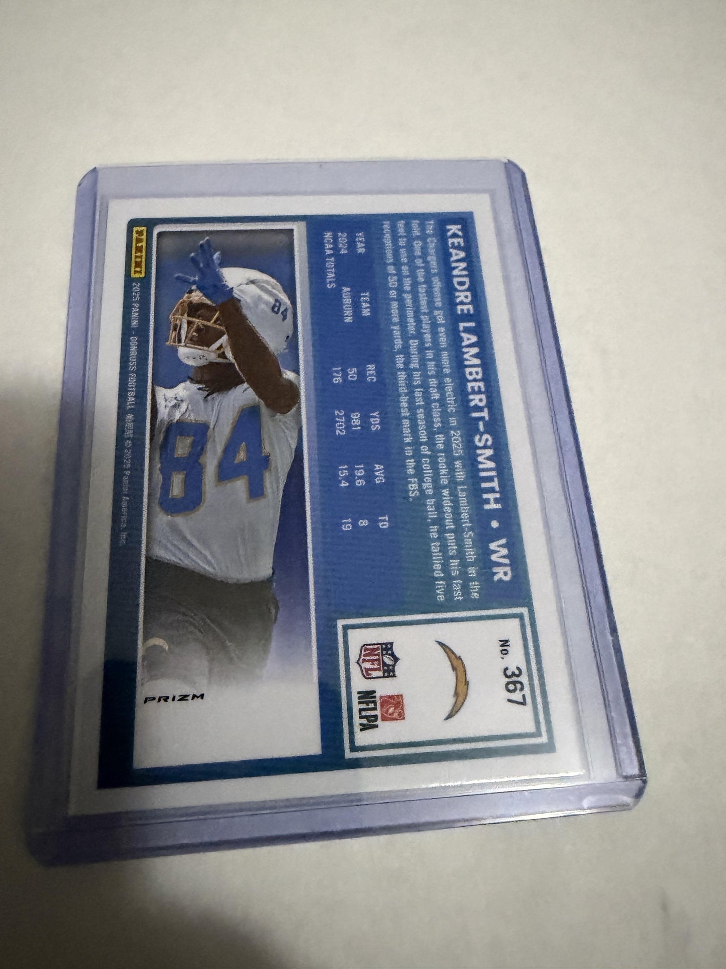 2025 Donruss Optic KeAndre Lambert-Smith #367 Rated Rookie Red Pandora Prizm RC