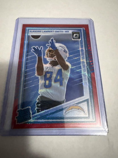 2025 Donruss Optic KeAndre Lambert-Smith #367 Rated Rookie Red Pandora Prizm RC