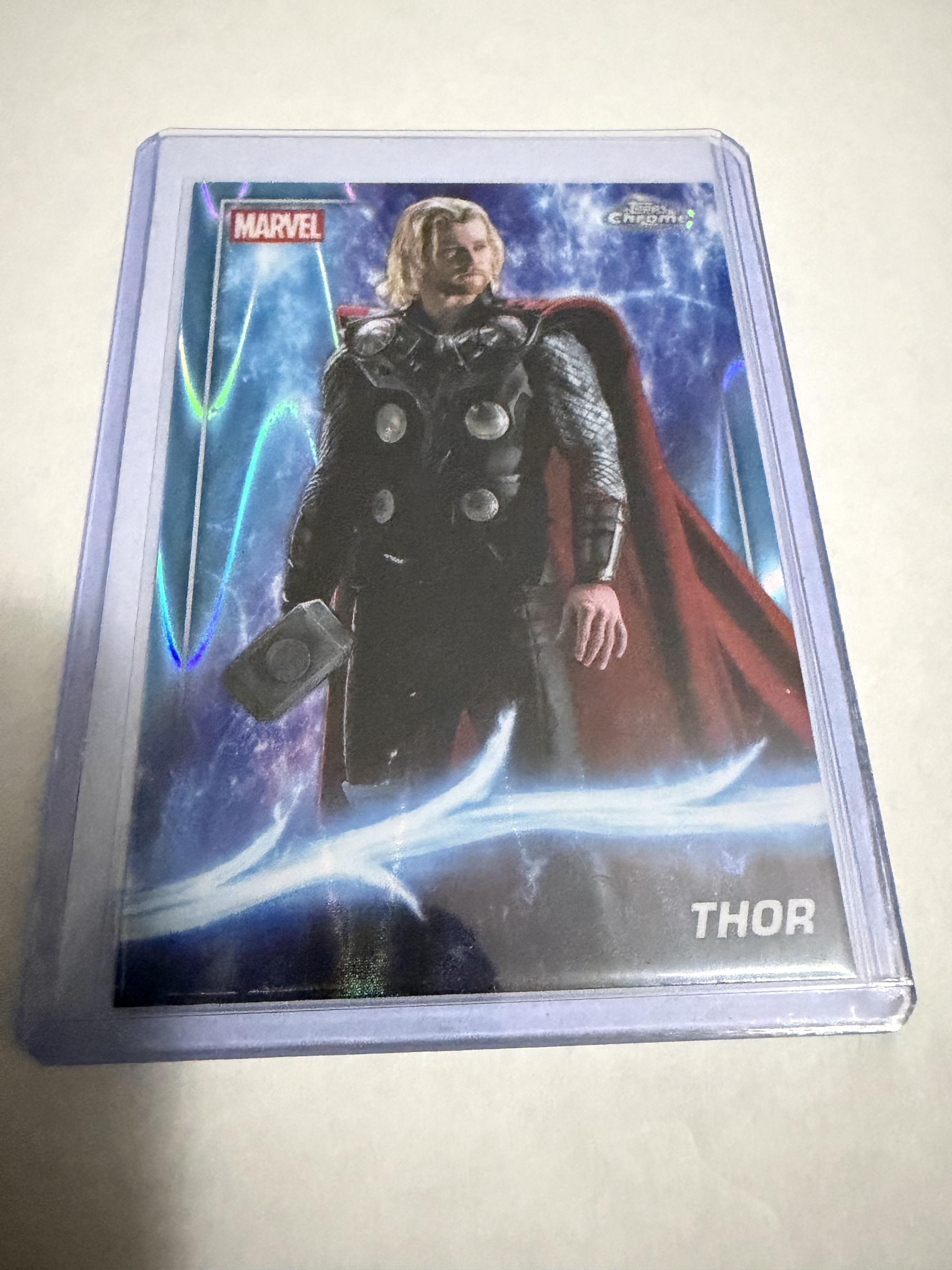 2025 Topps Chrome Marvel Studios Thor #10 Rainbow Refractor Phase One Holo