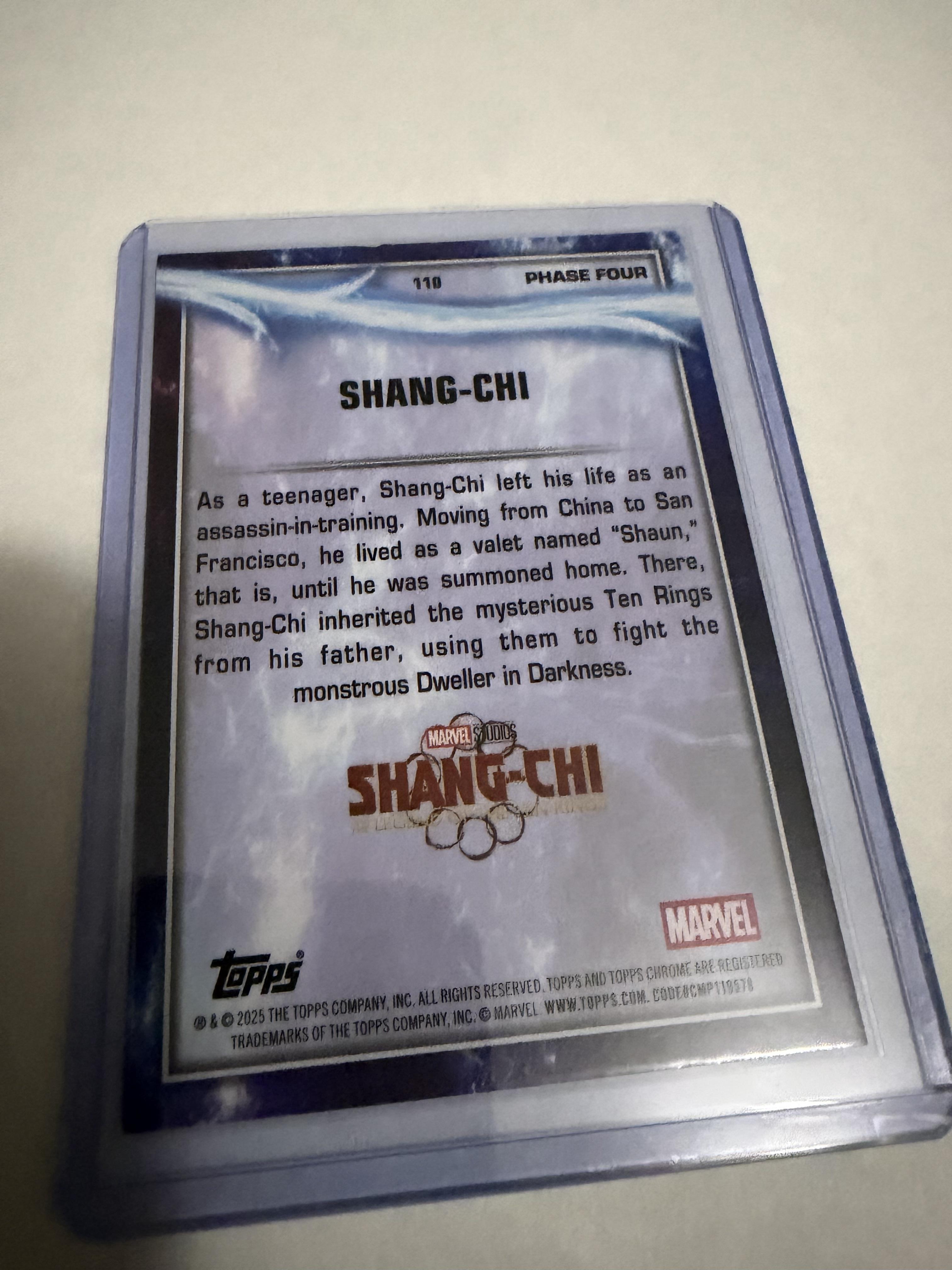2025 Topps Chrome Marvel Studios Shang-Chi #110 Rainbow Refractor MCU Holo