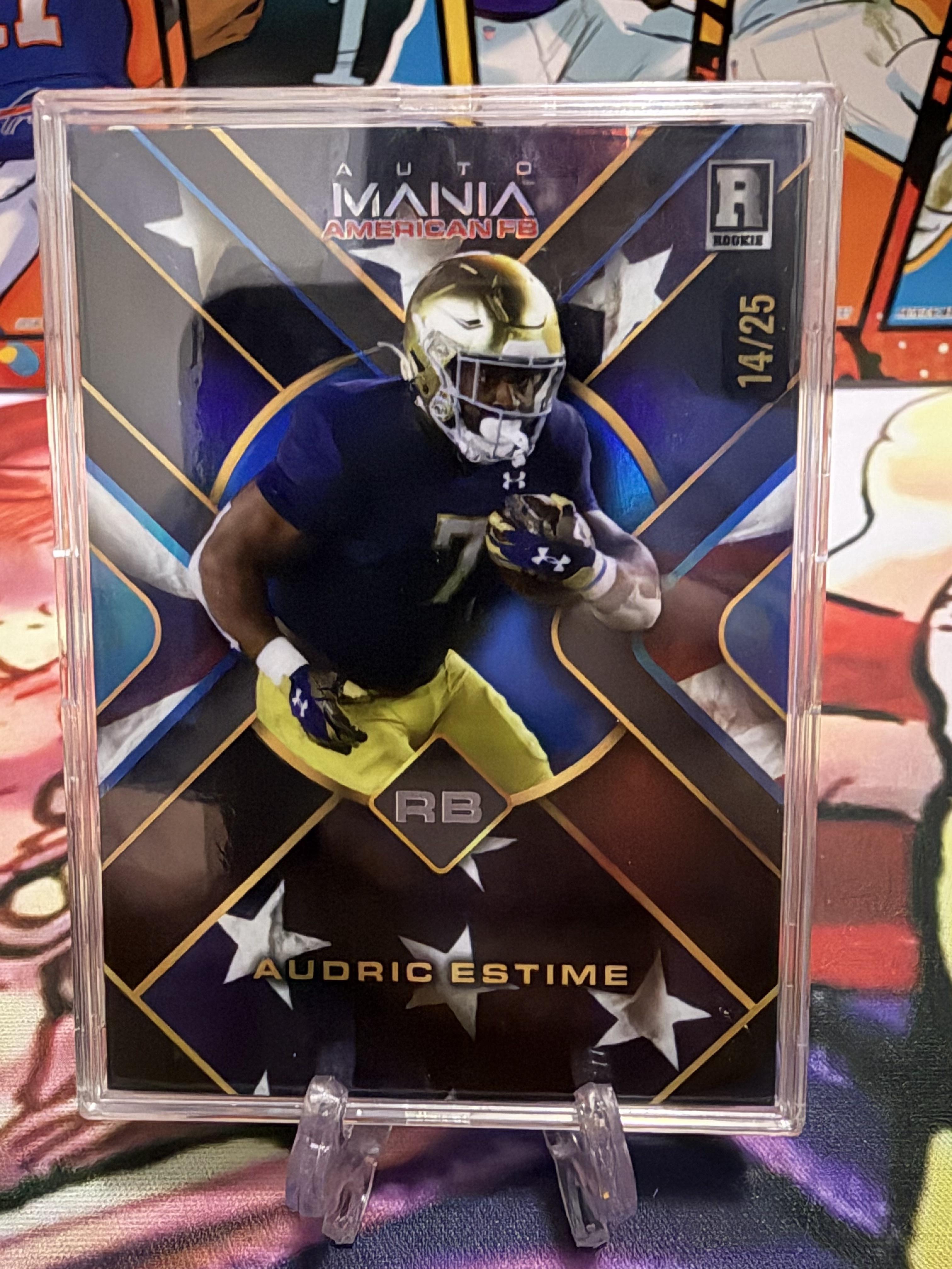 2024 Wild Card Auto Mania Audric Estime RC #14/25 Denver Broncos