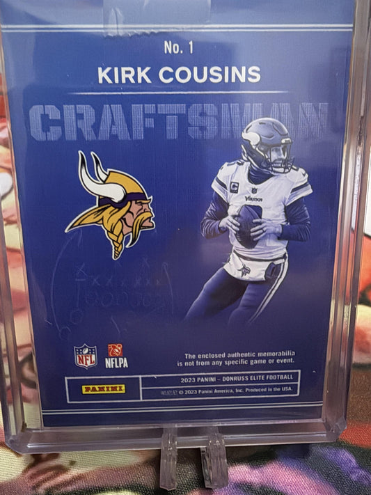2023 Donruss Elite Kirk Cousins Craftsman Jersey Relic /375 #1 Vikings
