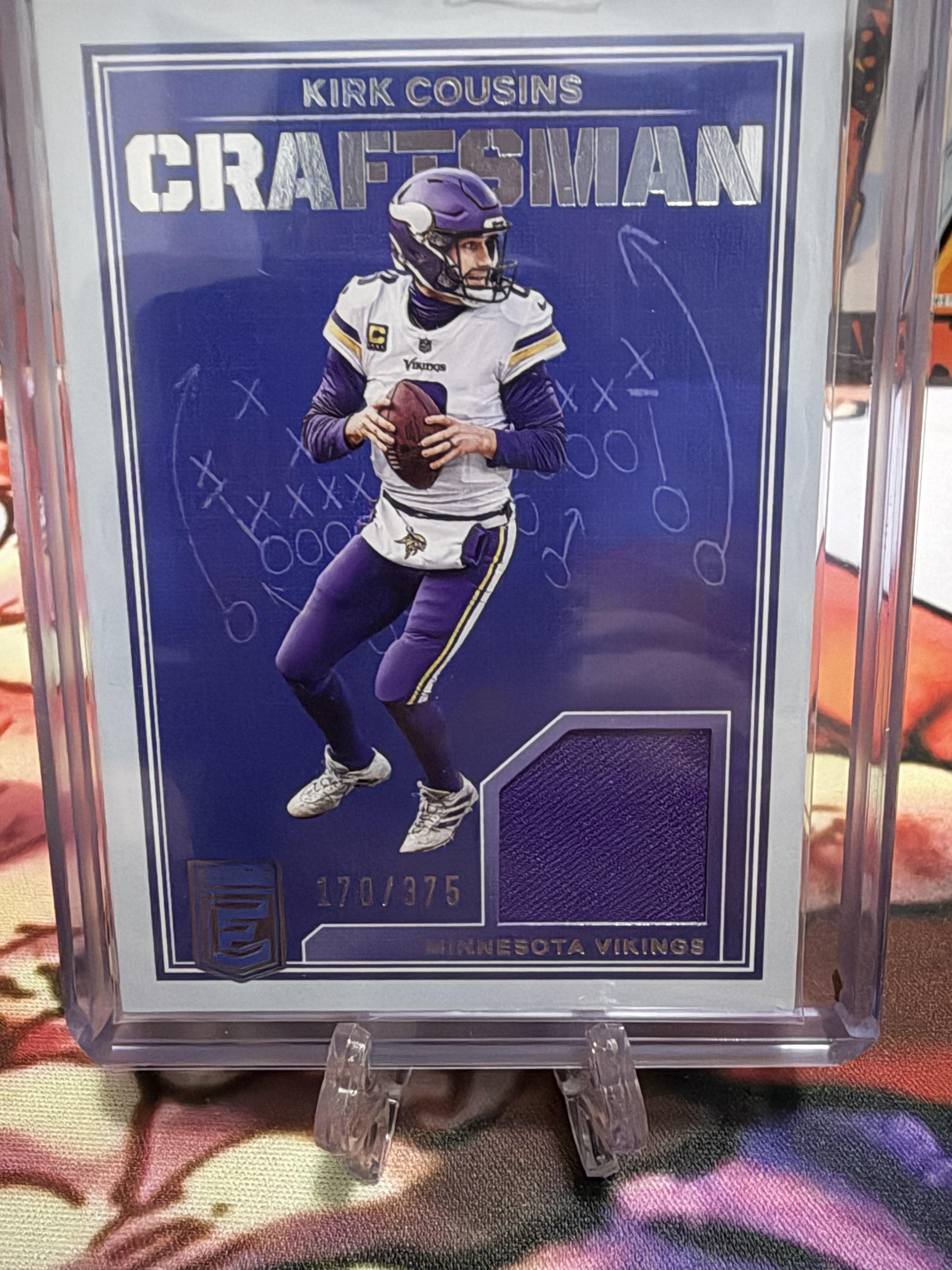 2023 Donruss Elite Kirk Cousins Craftsman Jersey Relic /375 #1 Vikings