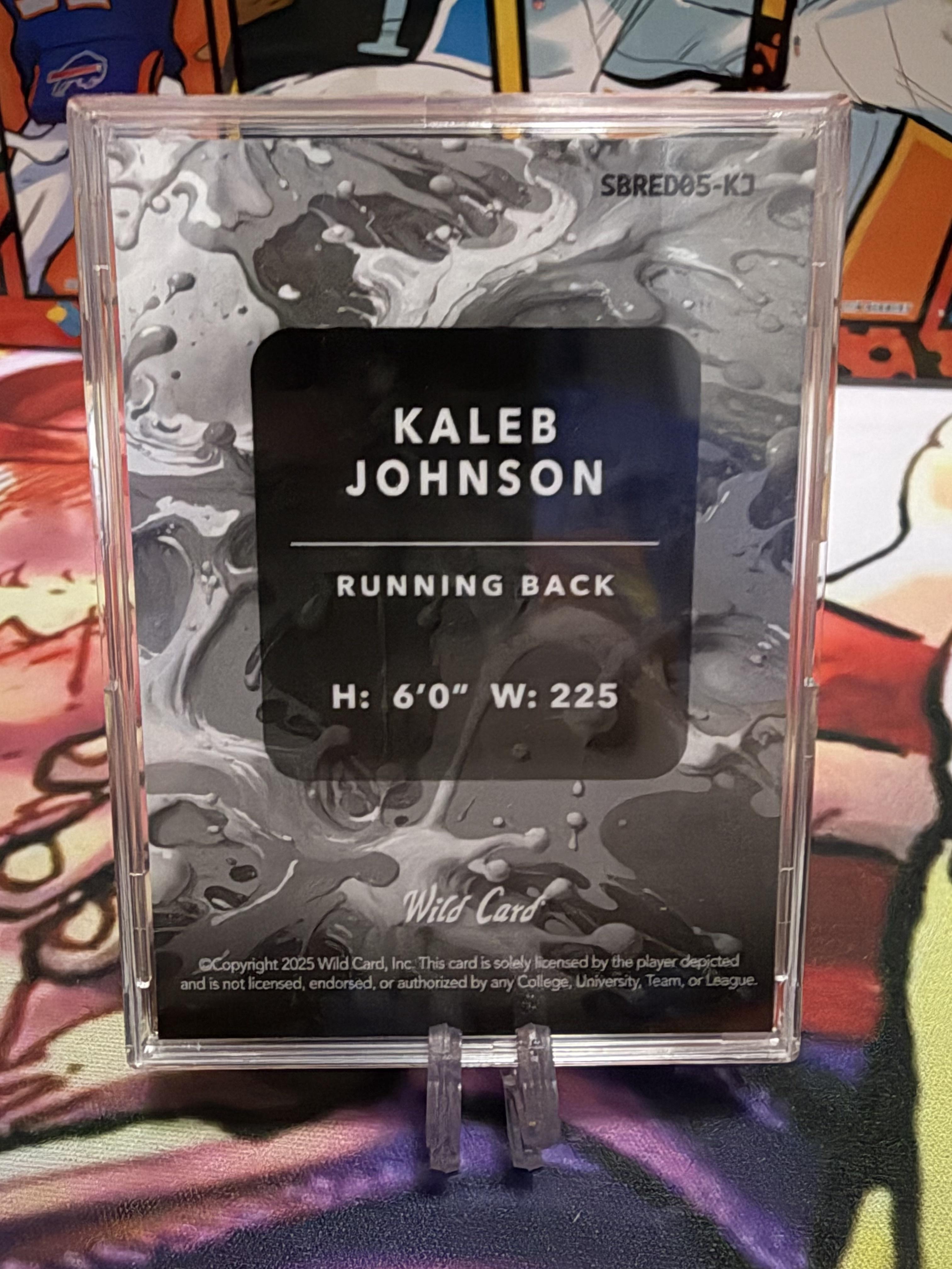 2025 Wild Card Splat Kaleb Johnson SSP 1/5 RC Iowa Hawkeyes Steelers