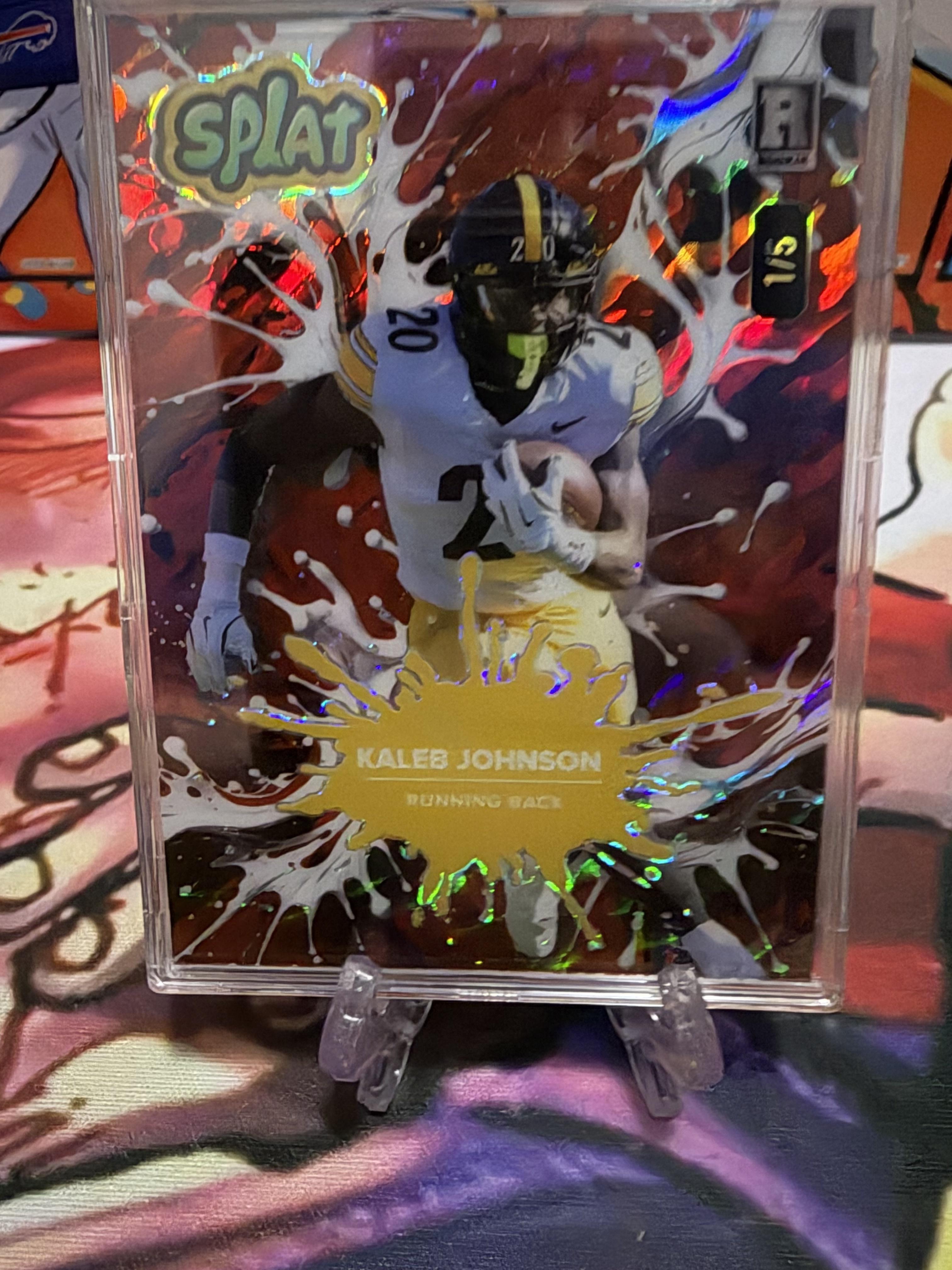 2025 Wild Card Splat Kaleb Johnson SSP 1/5 RC Iowa Hawkeyes Steelers