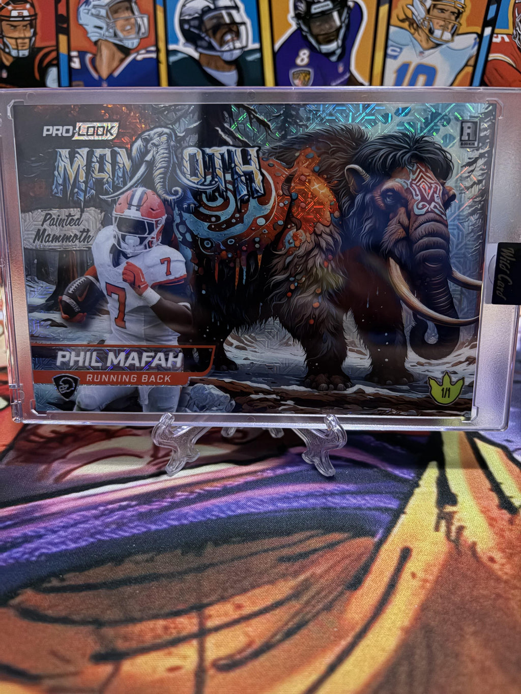 2025 Wild Card Dino-Might Phil Mafah  1/1 Painted Mammoth RC Case Hit