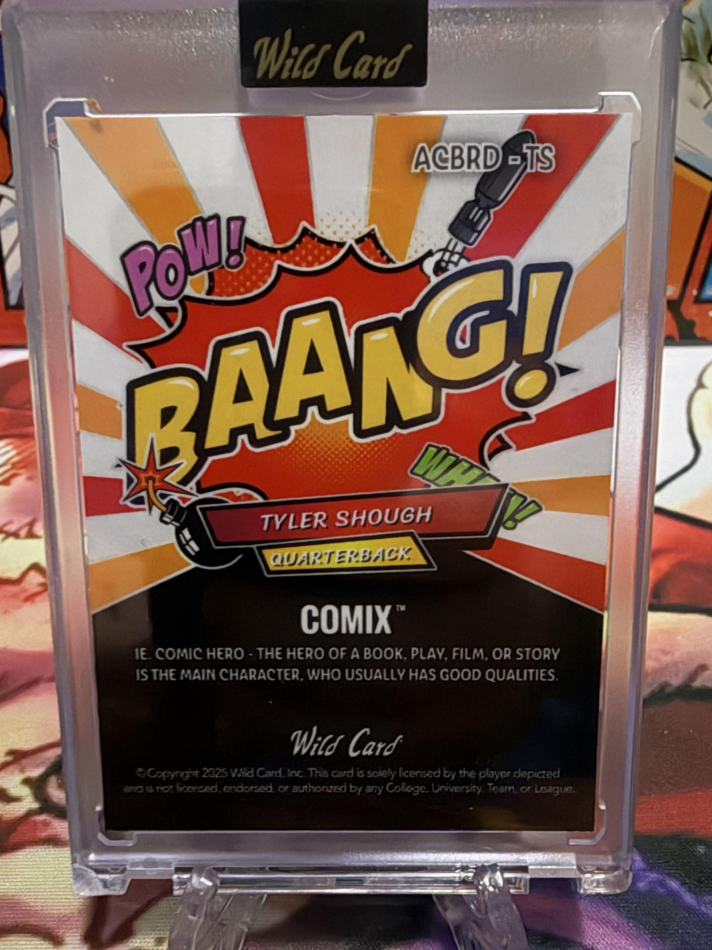 2025 Wild Card Comix Tyler Shough RC #11/18 New Orleans Saints