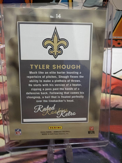 2025 Panini Donruss Tyler Shough Rated Rookie Retro #14 New Orleans Saints