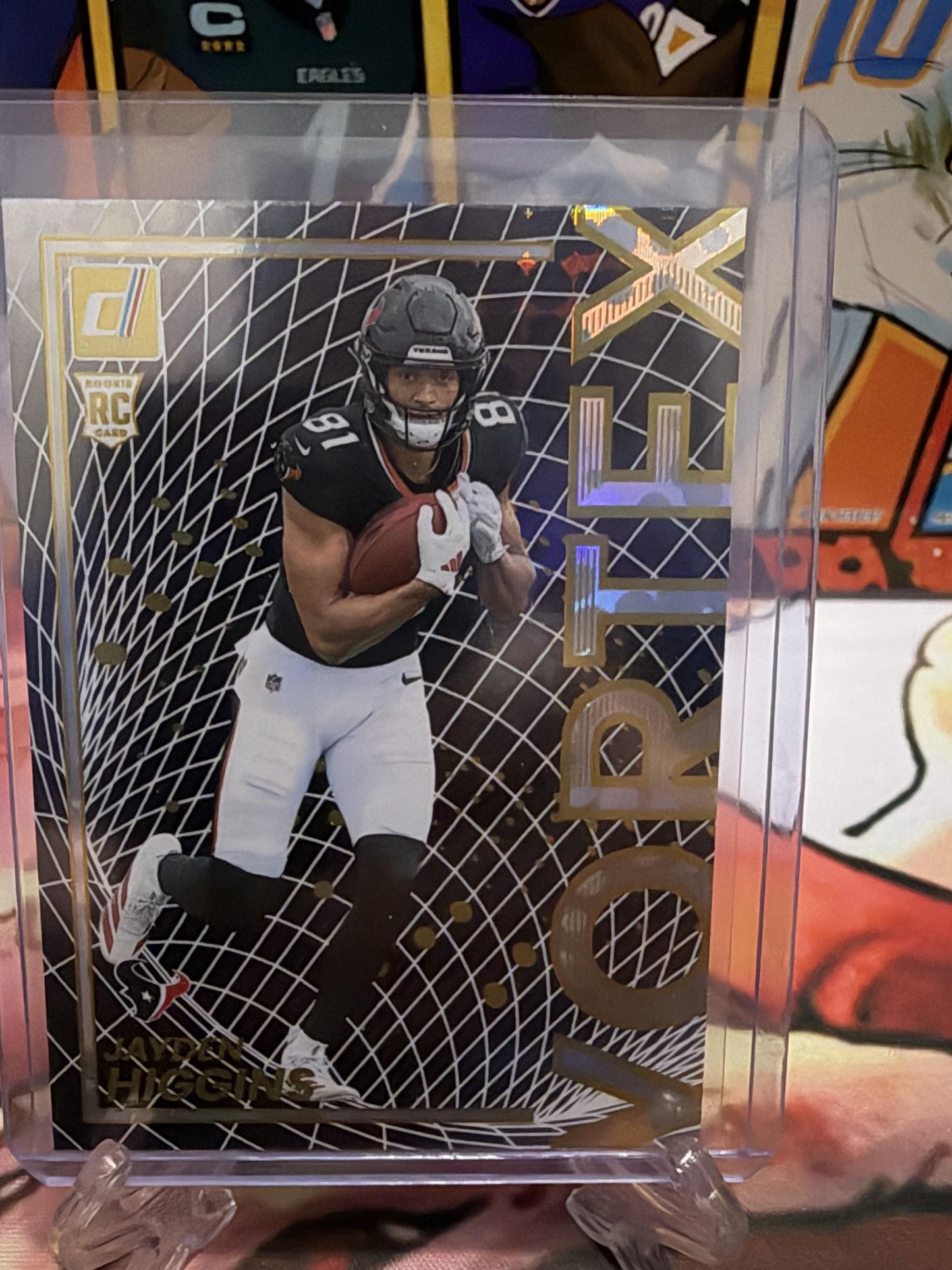 2025 Donruss Jayden Higgins VORTEX GOLD Parallel #15 Texans RC Rookie