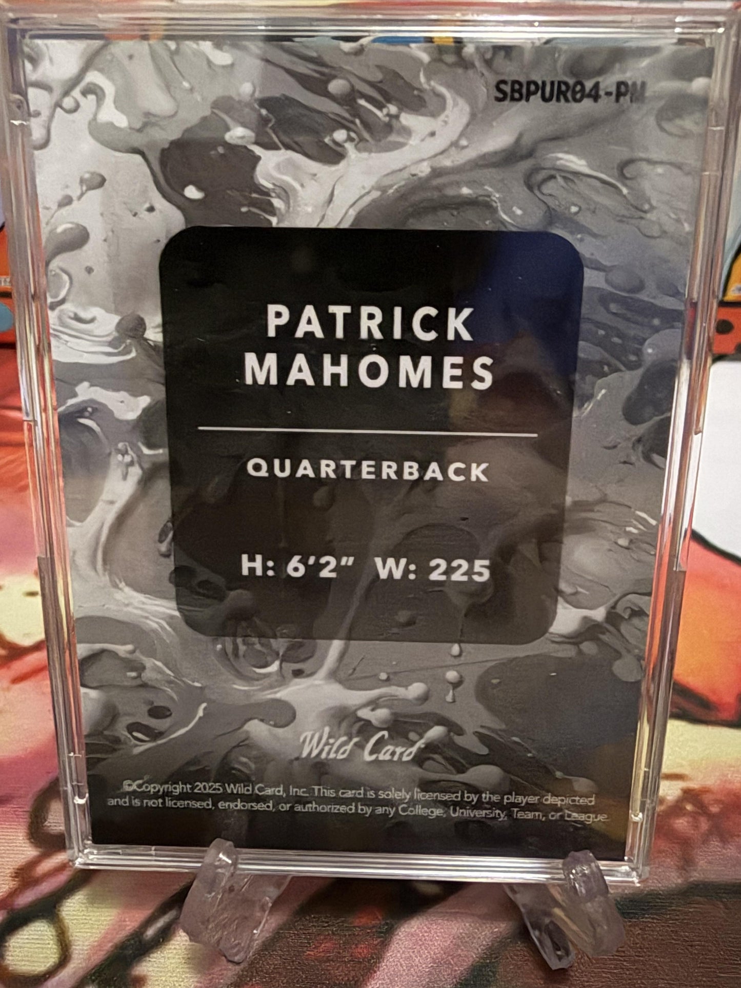 2025 Wild Card Splat Patrick Mahomes PURPLE WAVE SHIMMER Parallel 2/2 CHIEFS
