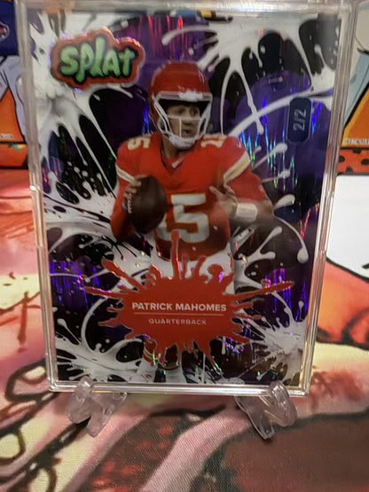 2025 Wild Card Splat Patrick Mahomes PURPLE WAVE SHIMMER Parallel 2/2 CHIEFS