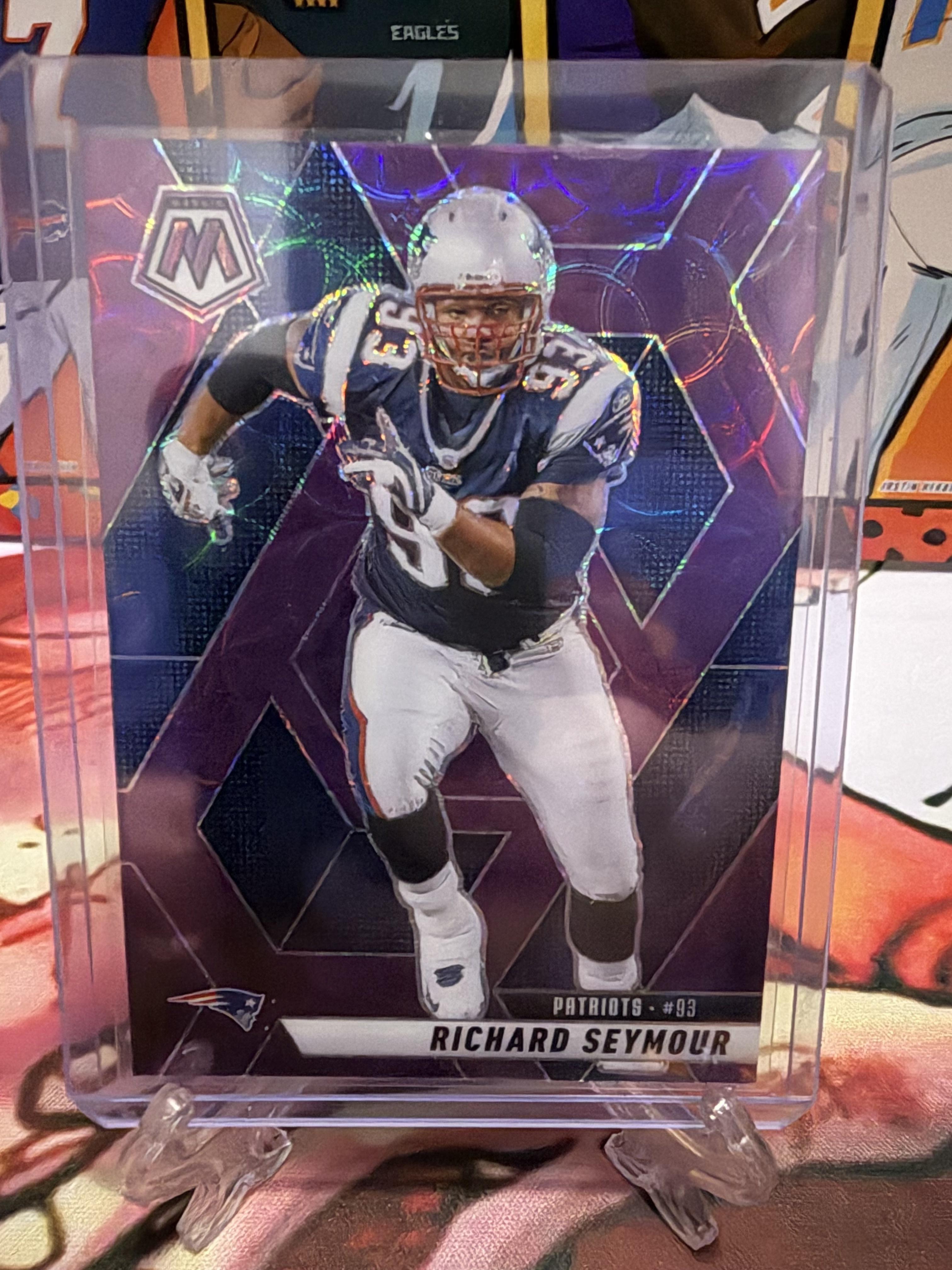 2025 Panini Mosaic Richard Seymour PURPLE PRIZM #171 HOF Patriots