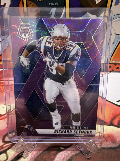 2025 Panini Mosaic Richard Seymour PURPLE PRIZM #171 HOF Patriots