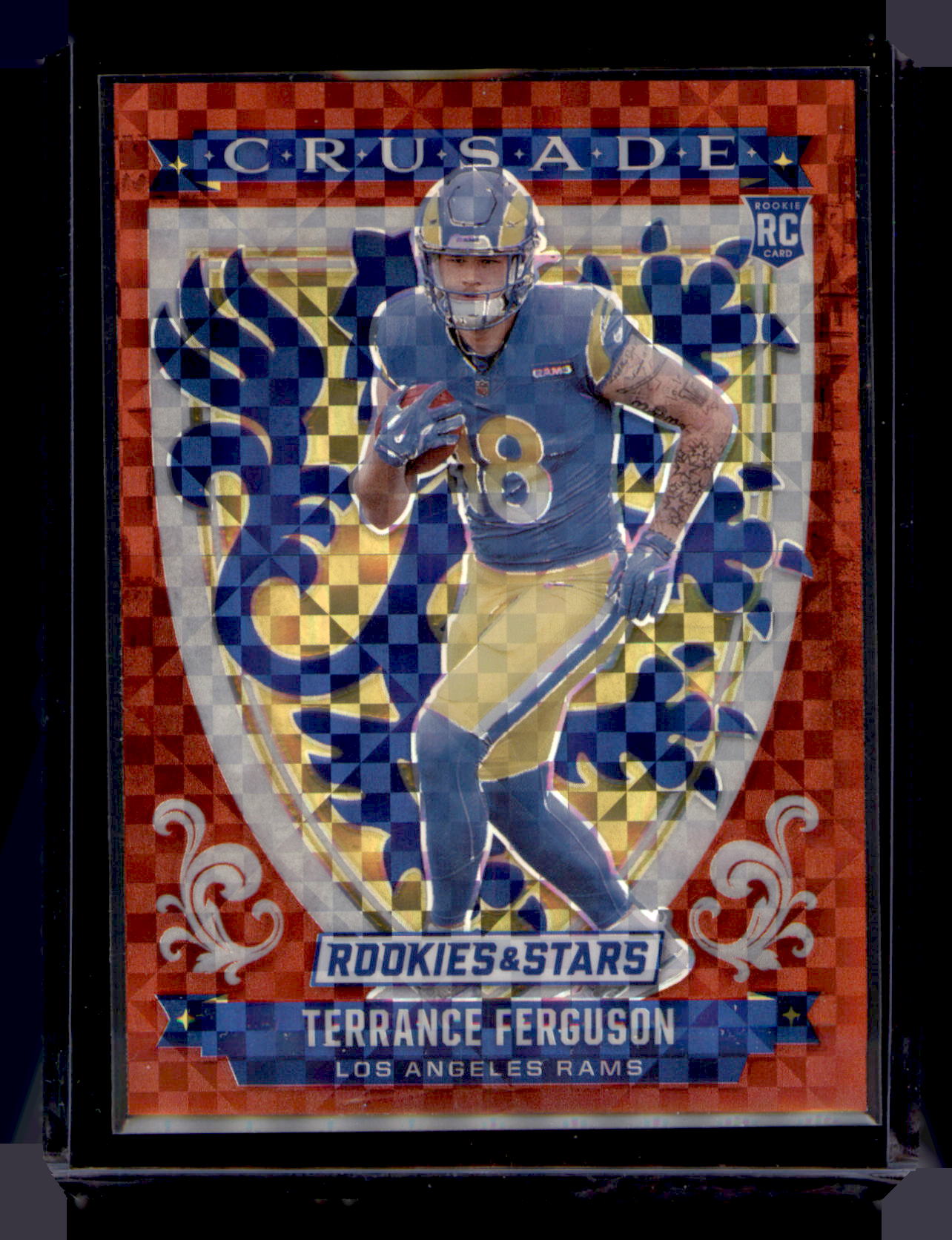 2025 Rookies & Stars Terrance Ferguson Crusade Red Prizm RC #27 Rams Rookie