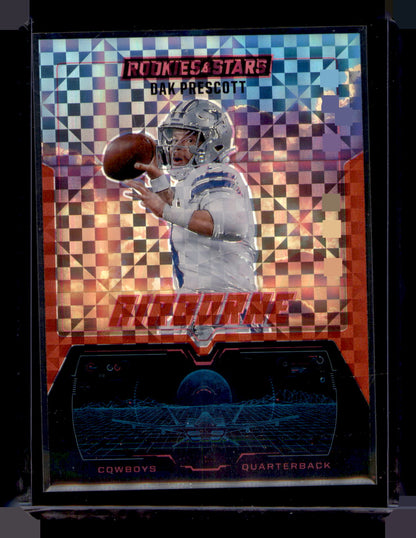 2025 Rookies & Stars Dak Prescott Airborne Prizm Holo #8 Dallas Cowboys